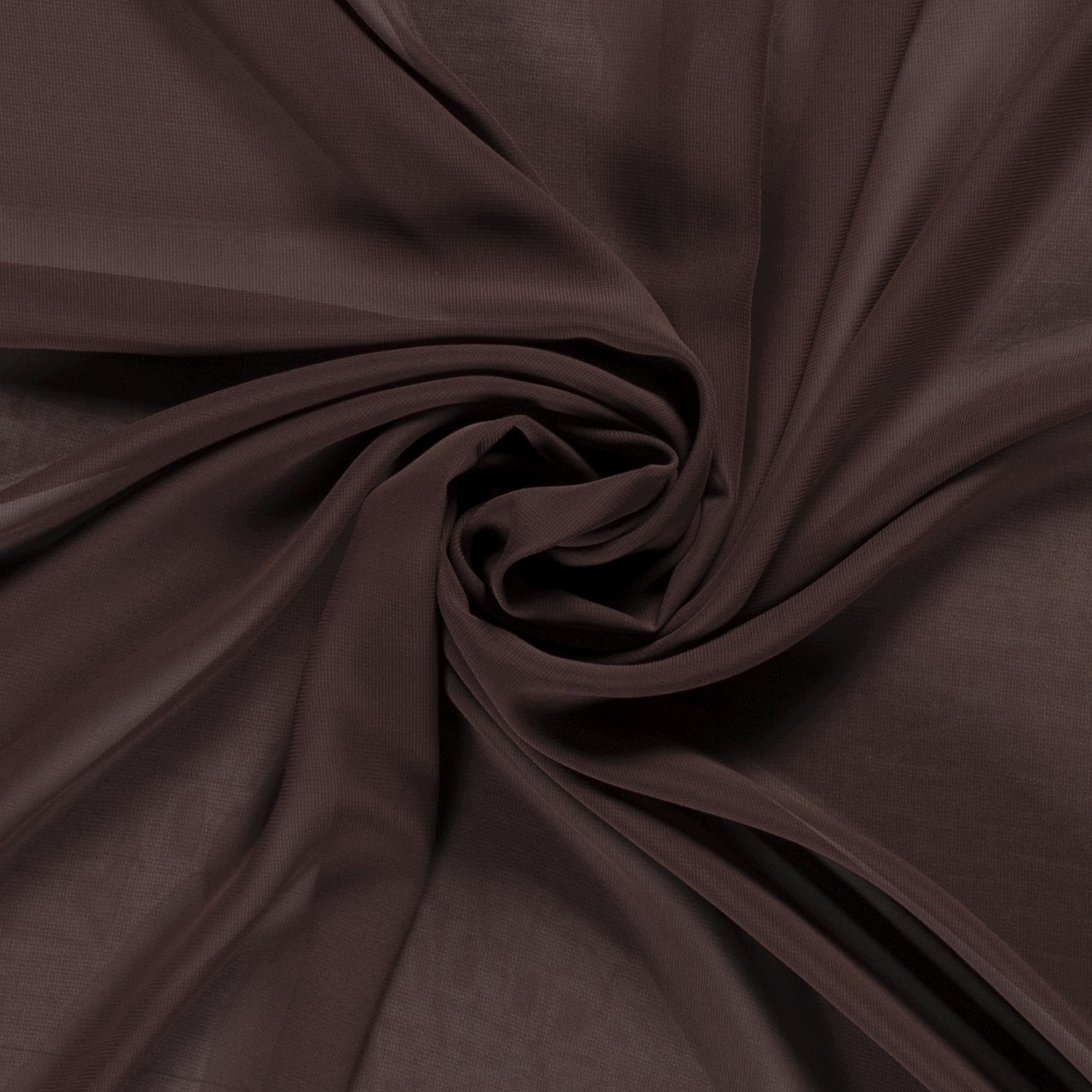Chiffon uni dunkelbraun