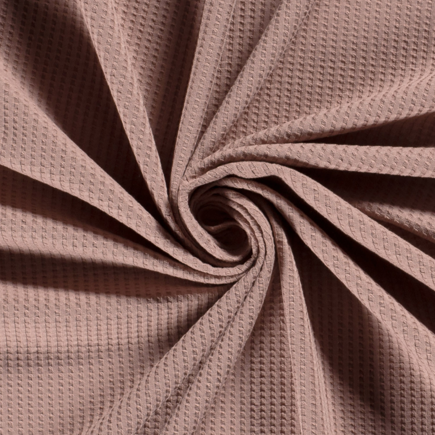 Gestrickter Waffel Stoff Uni Hell Mauve
