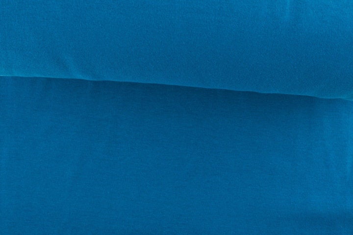 Bündchenstoff glatt, blau