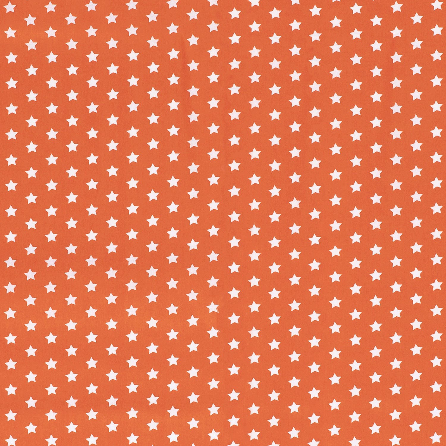 Baumwolle Popeline Stoff Bedruckt Sterne, orange