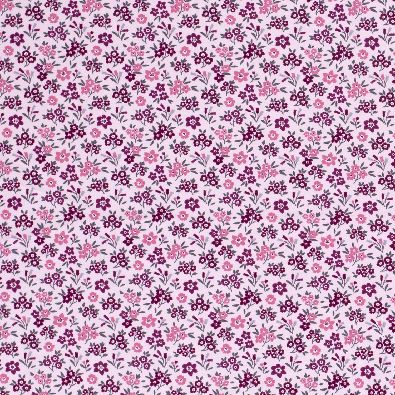 Baumwolle Popeline Bedruckt Blumen, helles pink