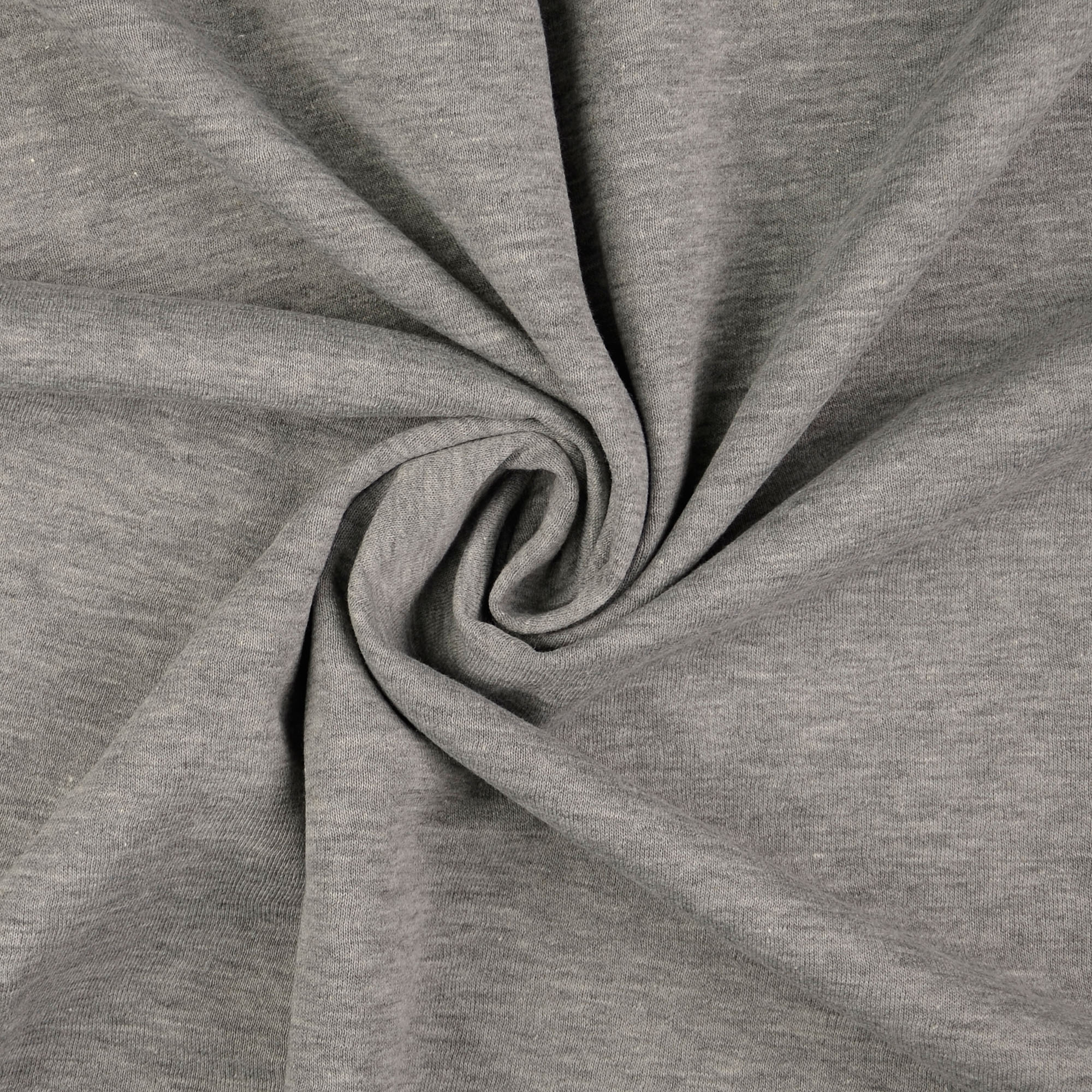 Sweatstoff uni,  melange grau