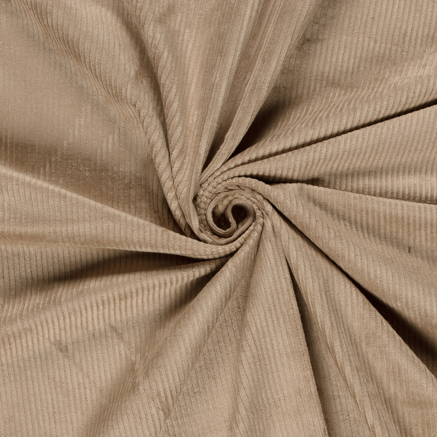 Jumbo Cord Stretch 6w Stoff Uni Kamel