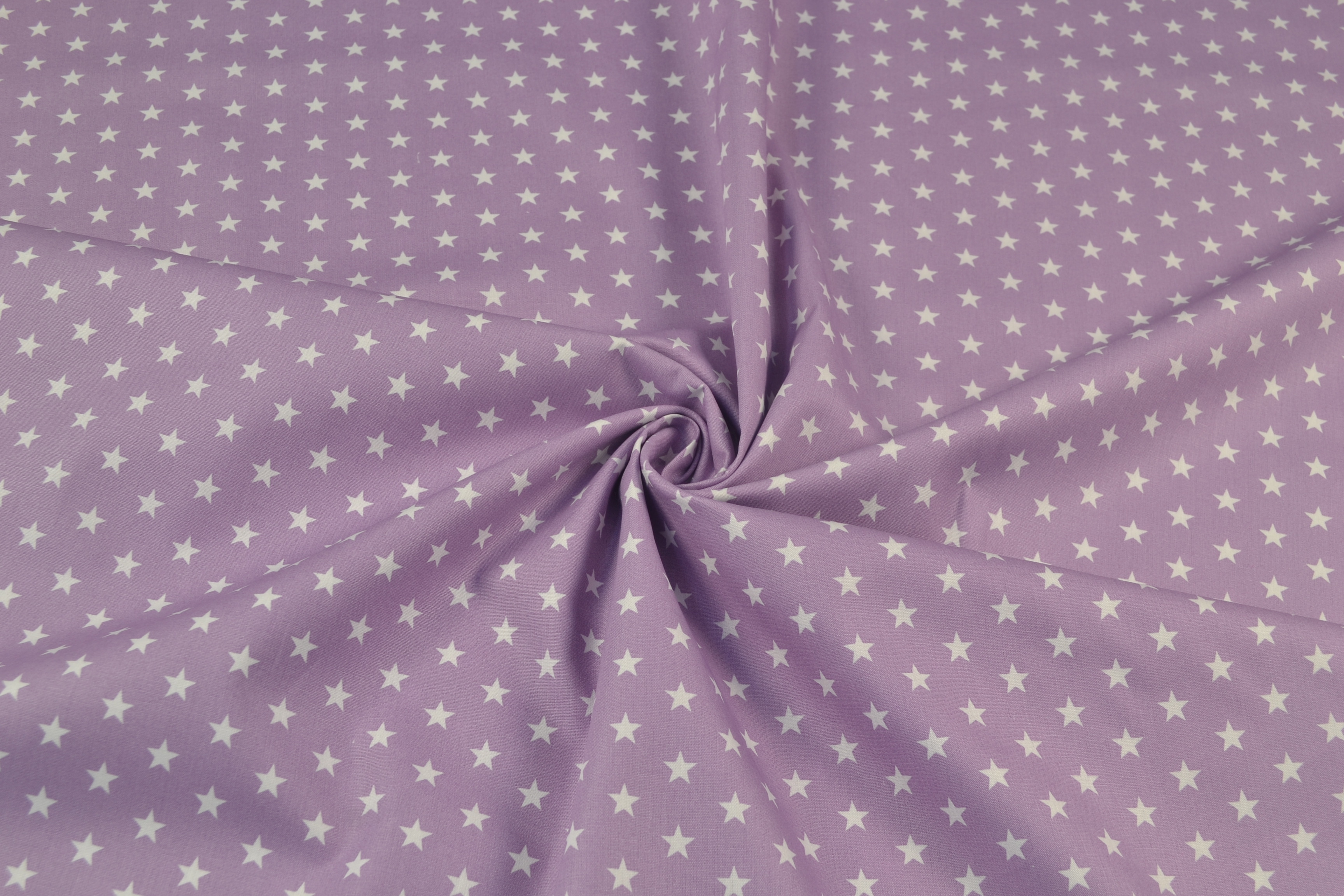 Baumwollstoff Popeline Sterne, flieder