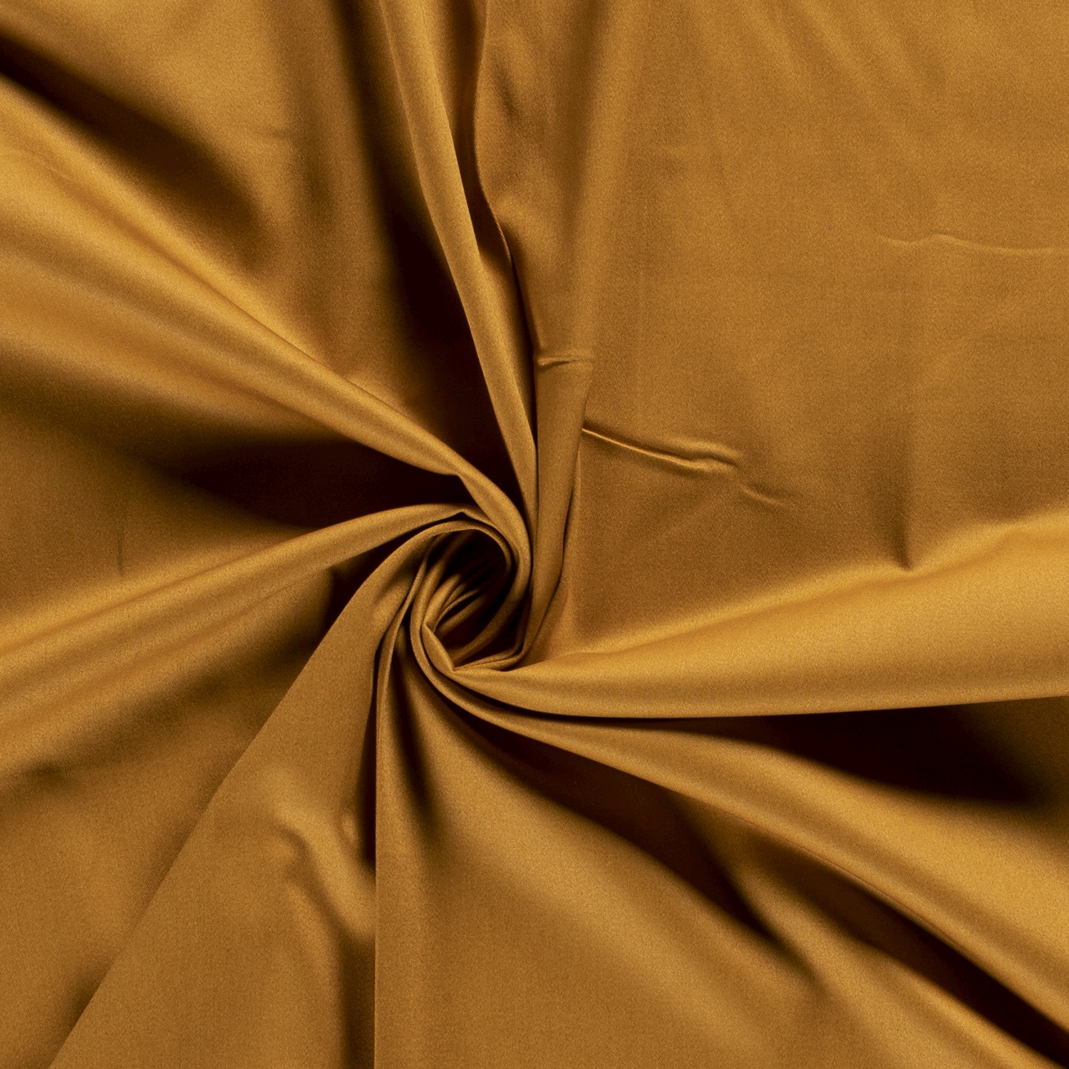 Baumwolle Satin uni ocker