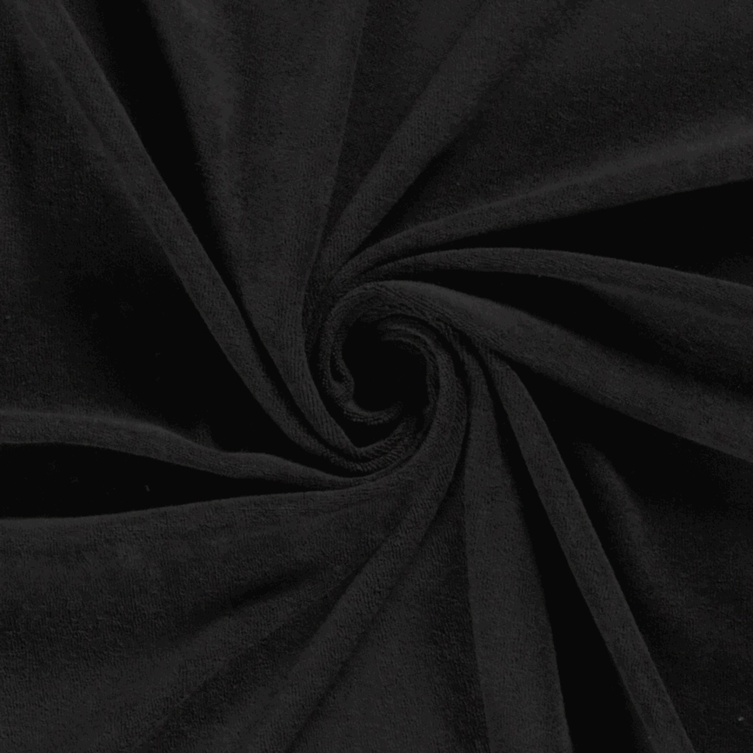 Frotte-Jersey uni schwarz