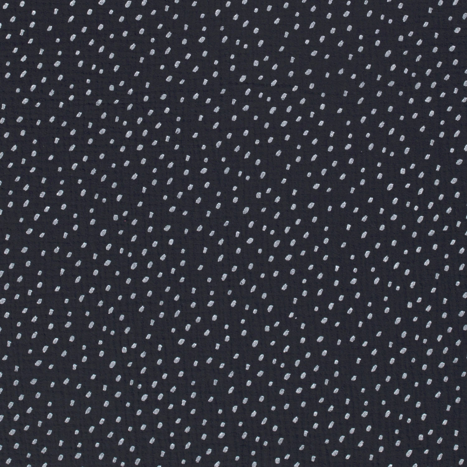 Musselin Stoff Bedruckt Tupfen, marine