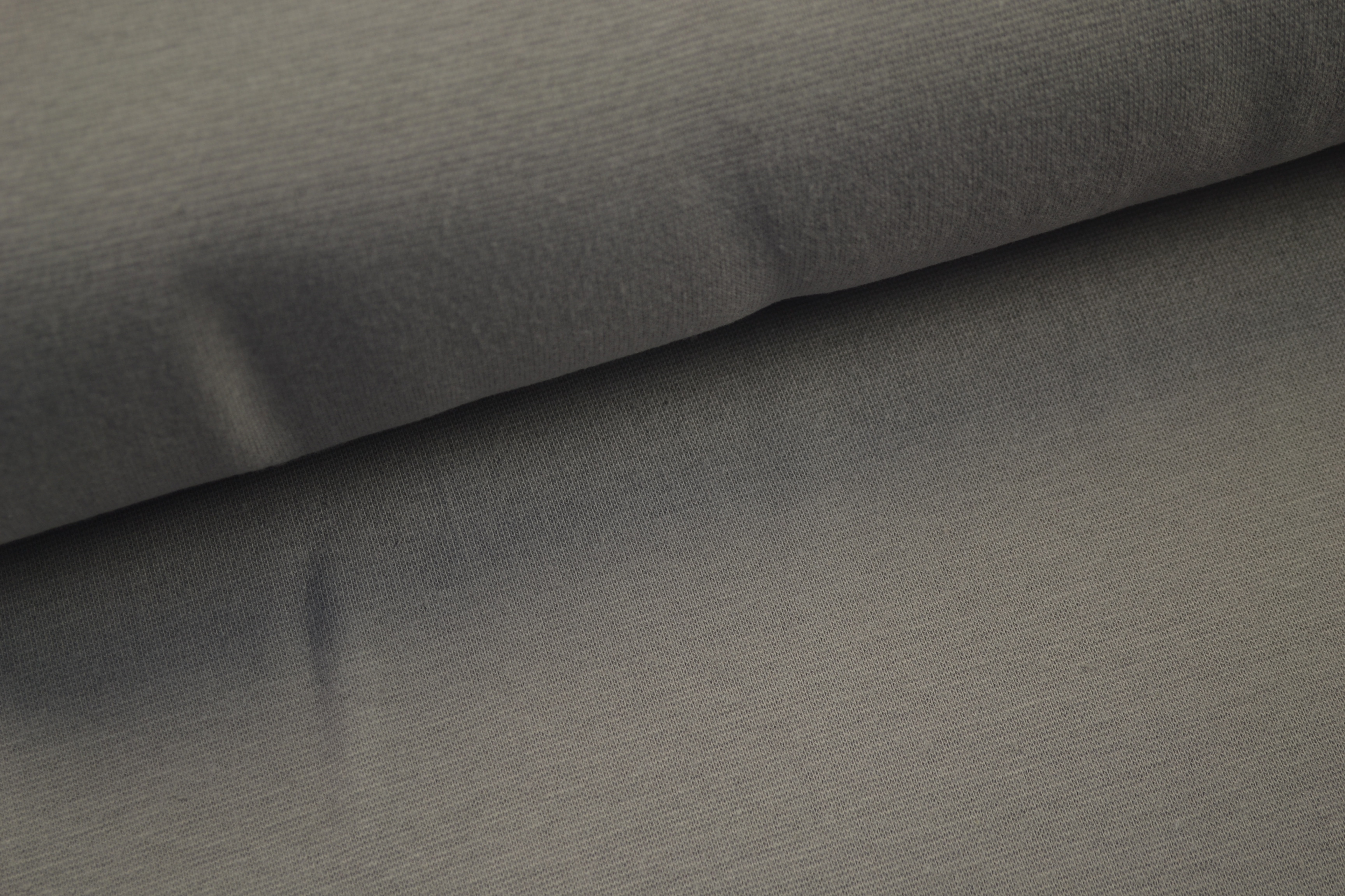Bündchenstoff glatt, grau