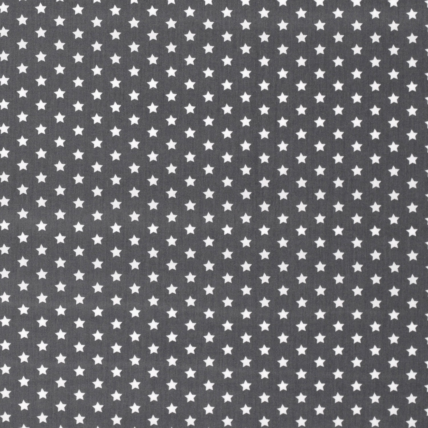 Baumwolle Popeline Stoff Bedruckt Sterne, grau