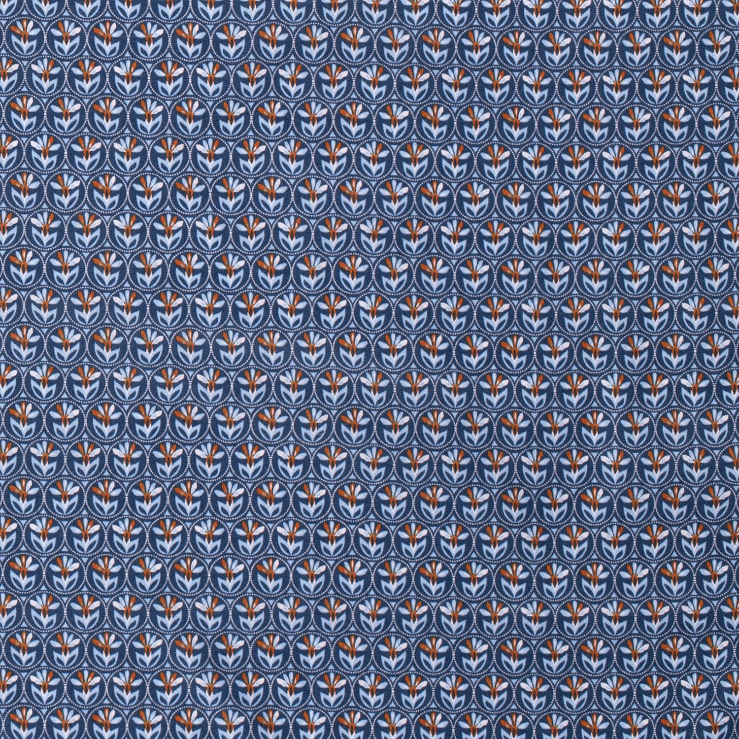 Baumwollstoff Popeline Batik, marine