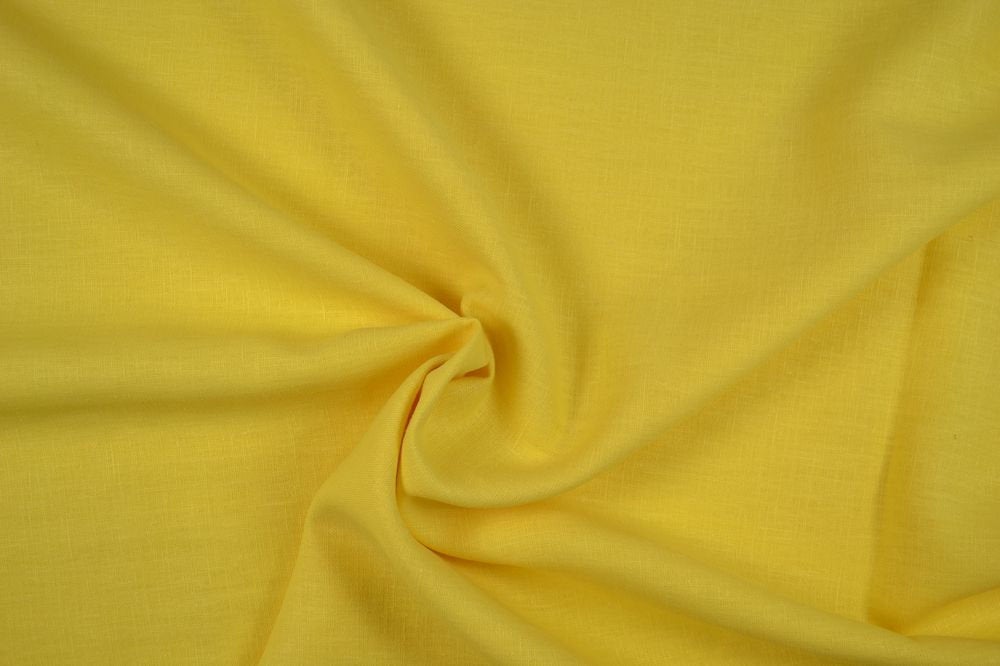 Leinenstoff Ramie gewaschen , gelb
