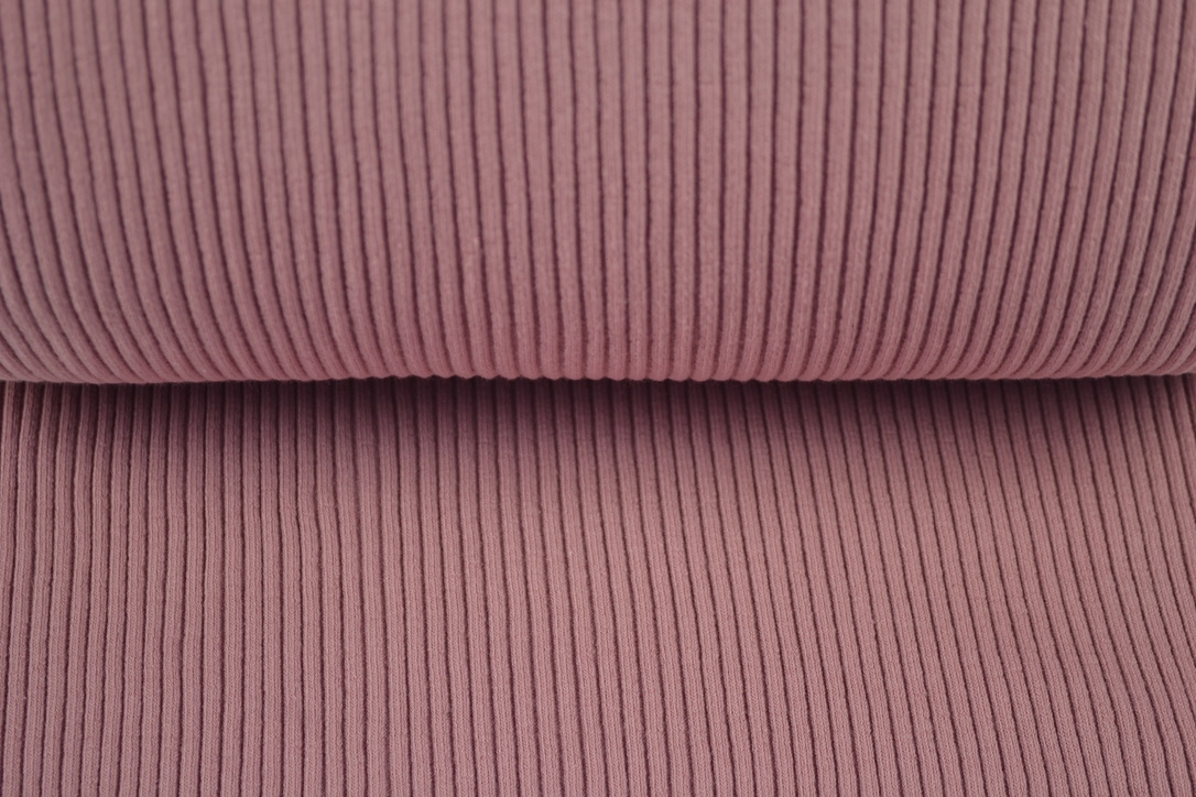 Bündchenstoff 3x3 uni altrosa