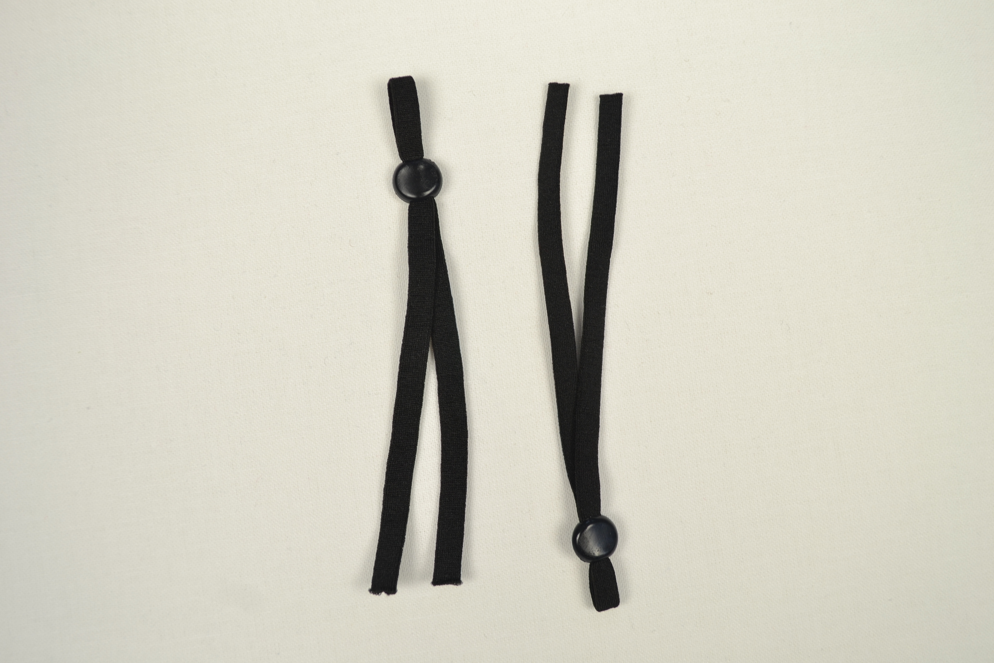 Maskengummi verstellbar, 2 Stück, 5mm, schwarz