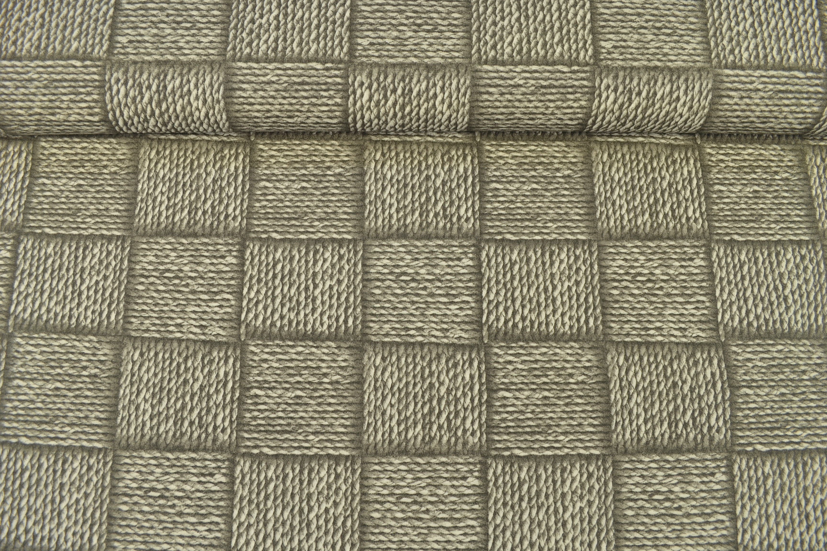 Canvas Deko Stoff  Wollmuster, grau