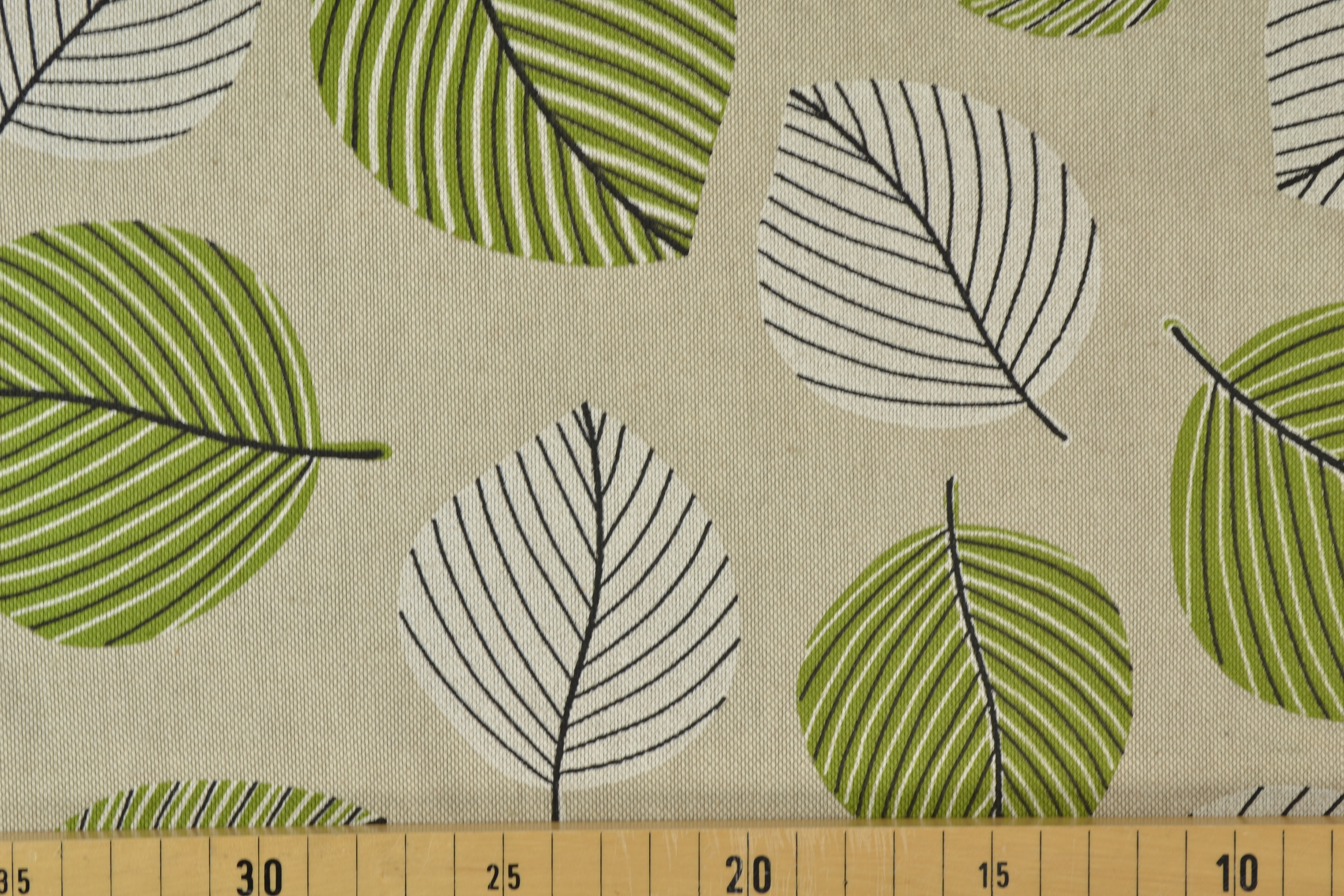 Canvas Deko Stoff große Blätter