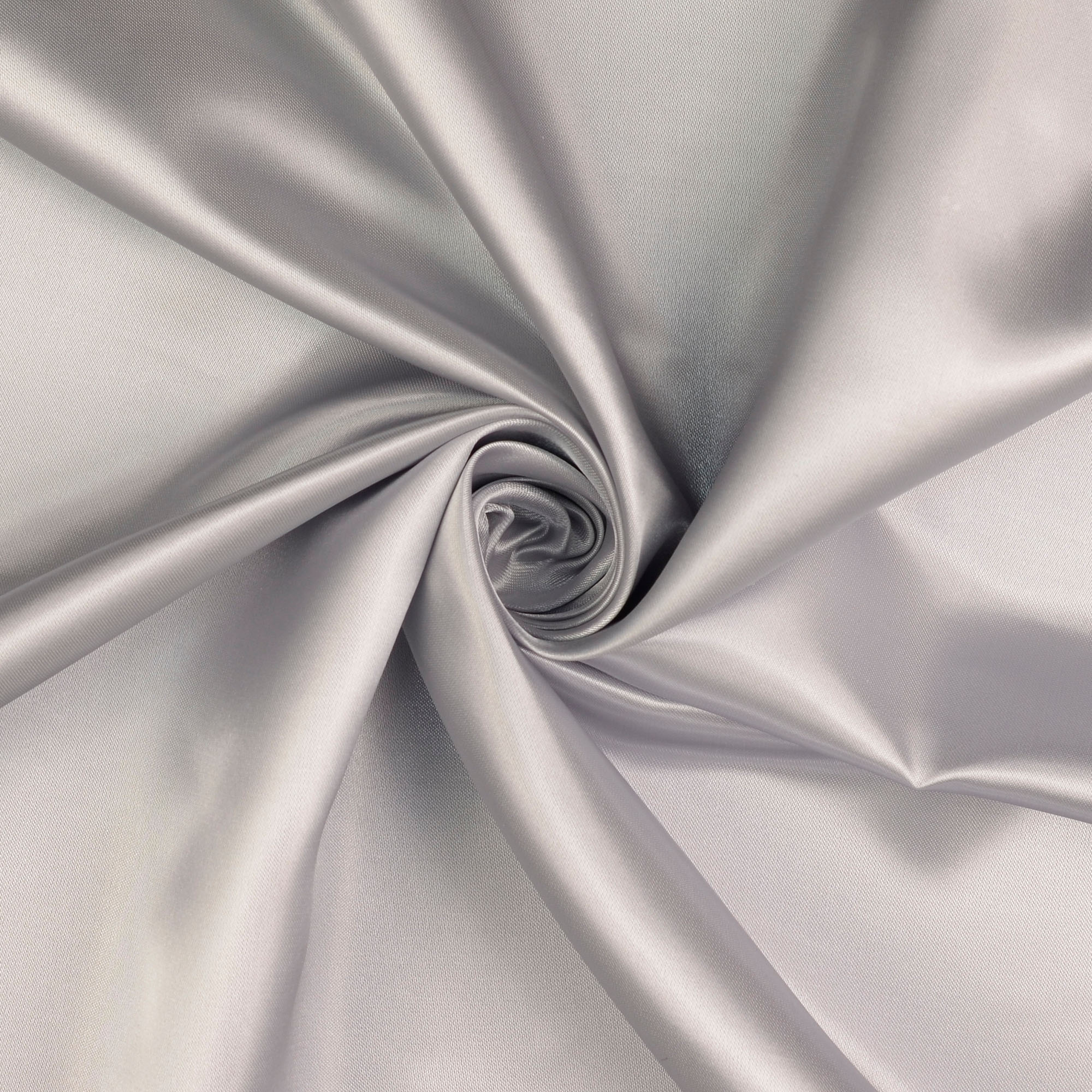 Polyester Satin uni, new silver