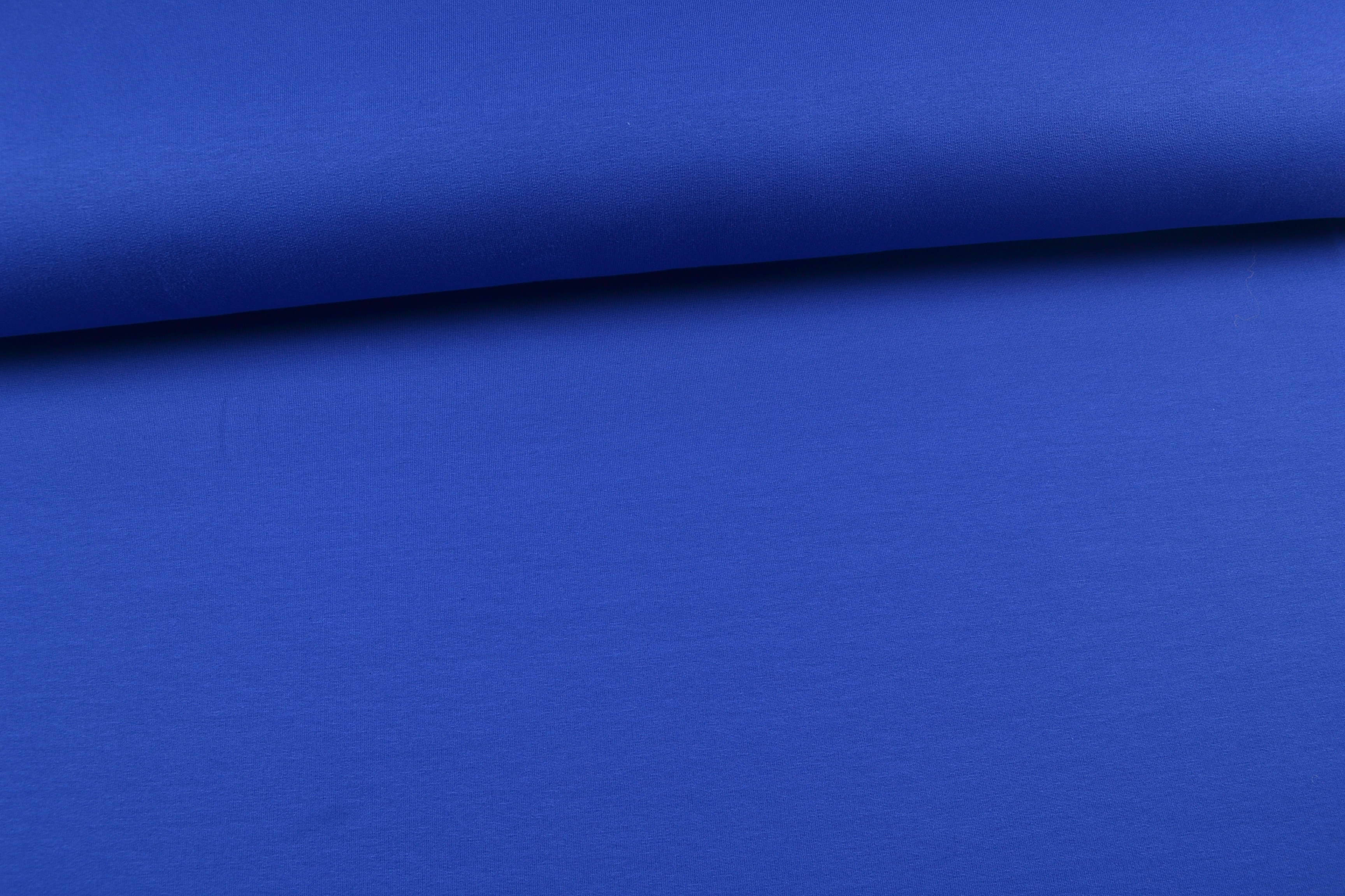 French Terry uni angeraut, royalblau