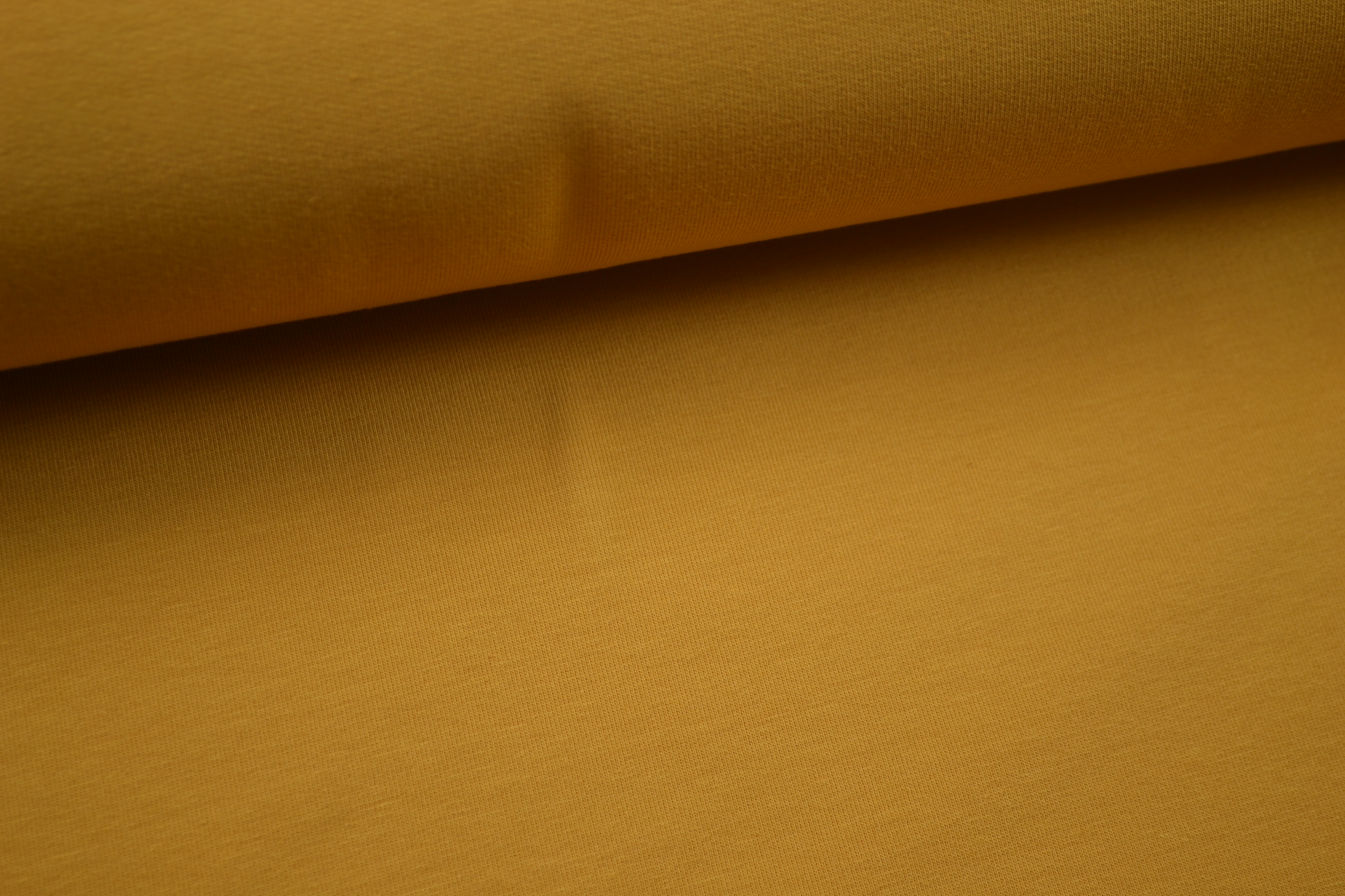 French Terry uni, senfgelb