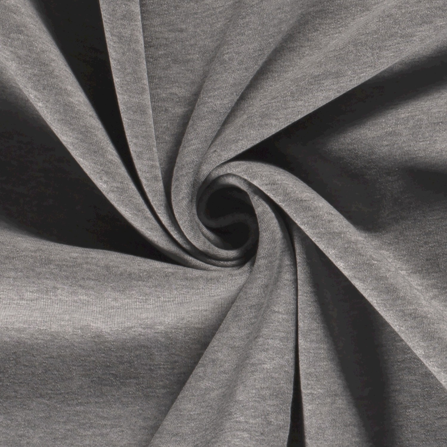 Sweatstoff Wintersweat uni hellgrau