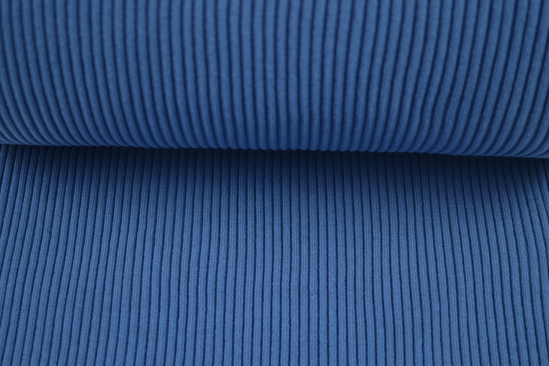 Bündchenstoff 3x3 uni indigo