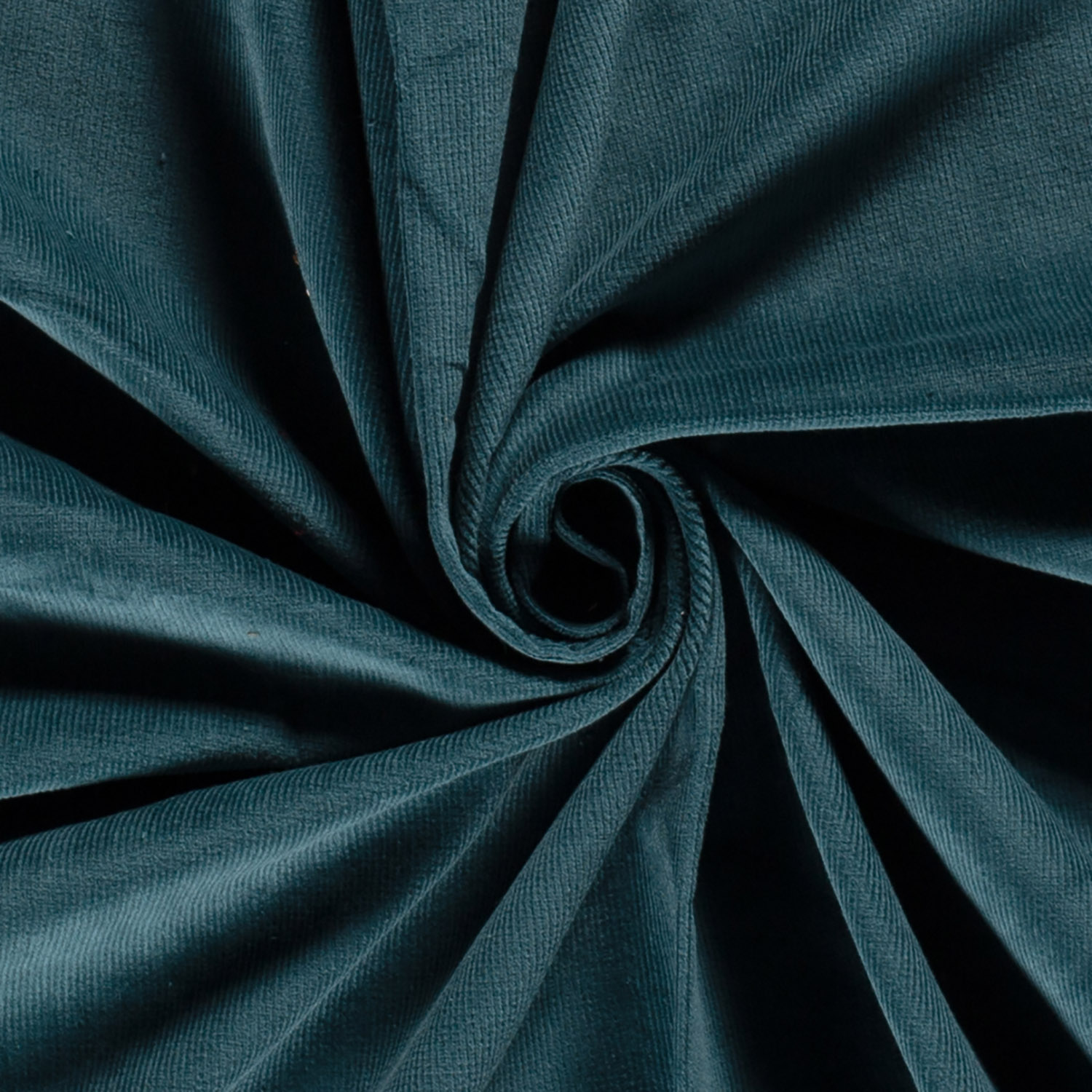 Nadelcord Stretch 16w Stoff Uni Petrol