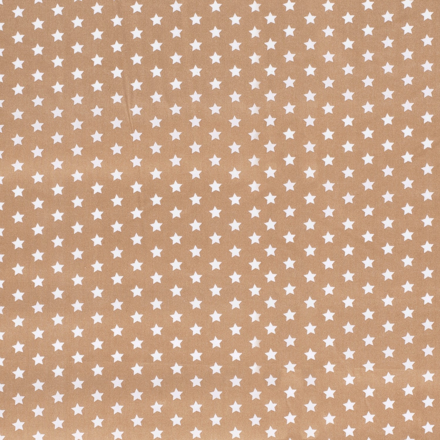 Baumwolle Popeline Stoff Bedruckt Sterne, kamel