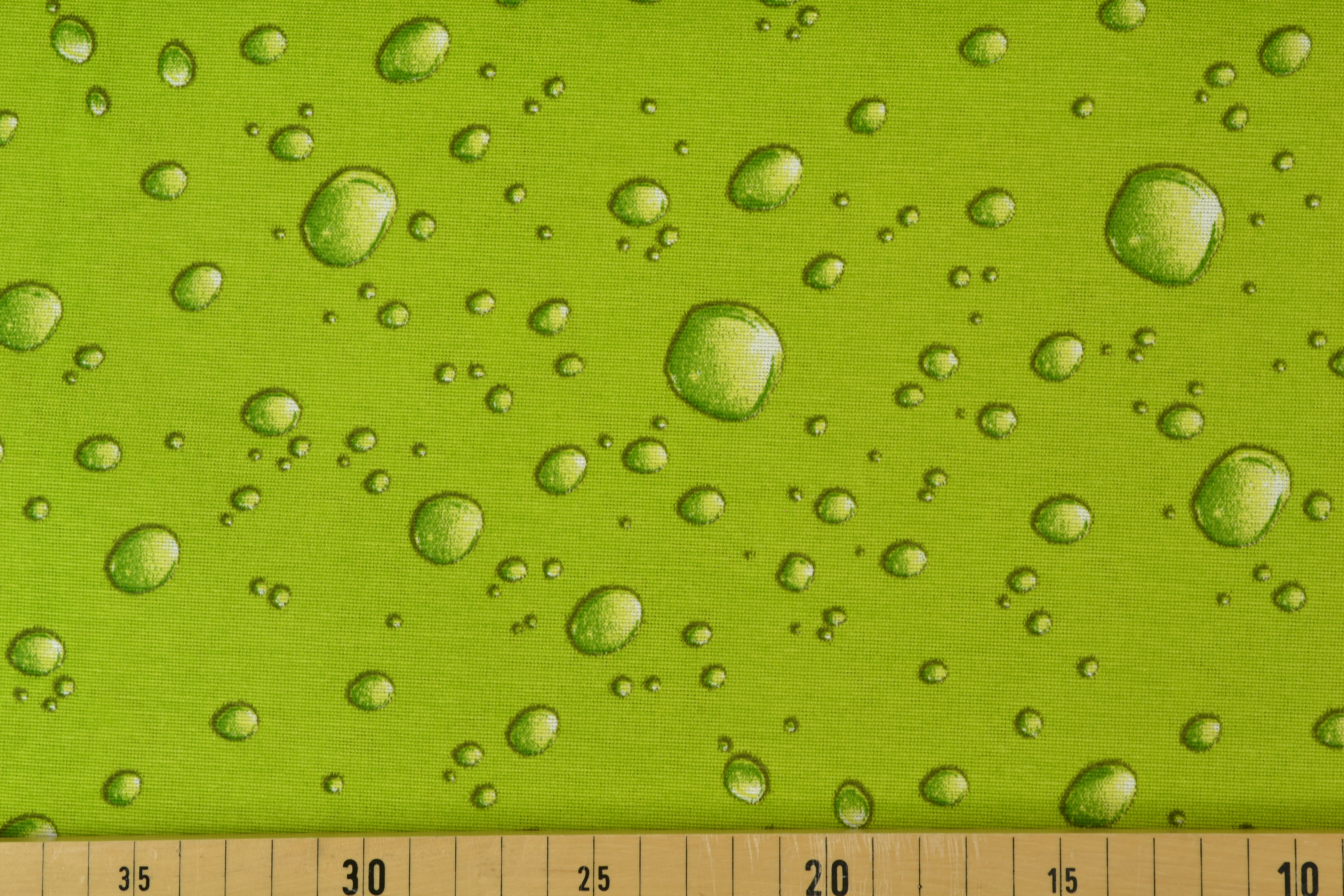 Canvas Deko Stoff Wassertropfen, grün