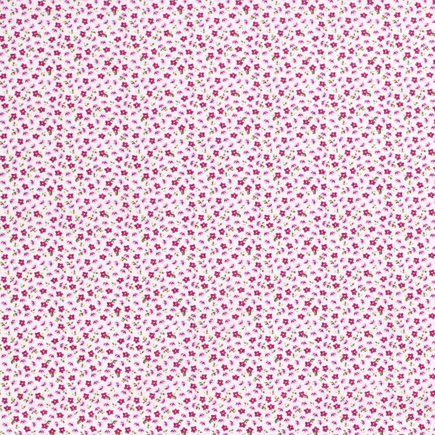 Baumwollstoff Popeline Blumen, rosa