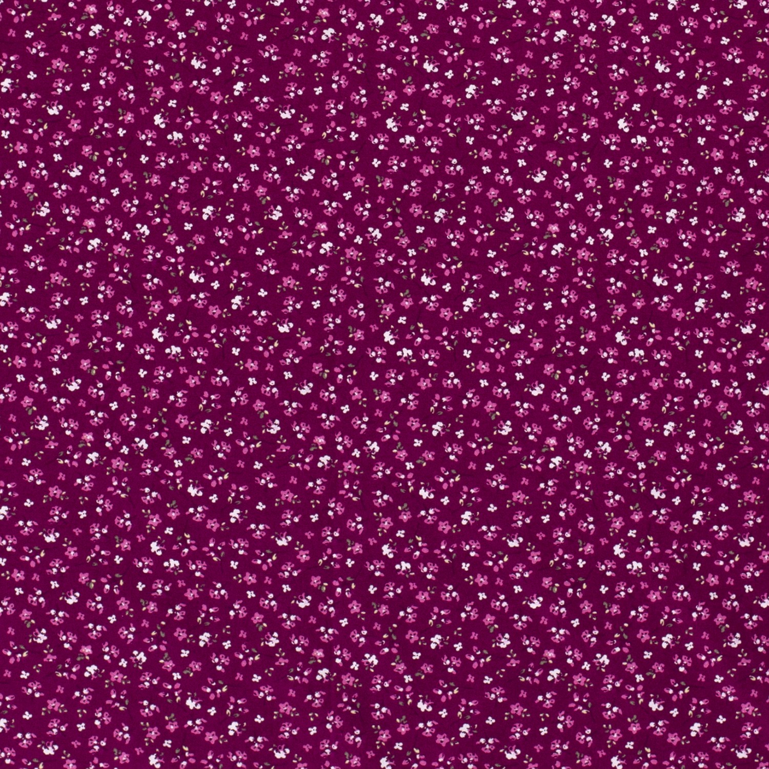 Baumwollstoff Popeline Blumen, weinrot