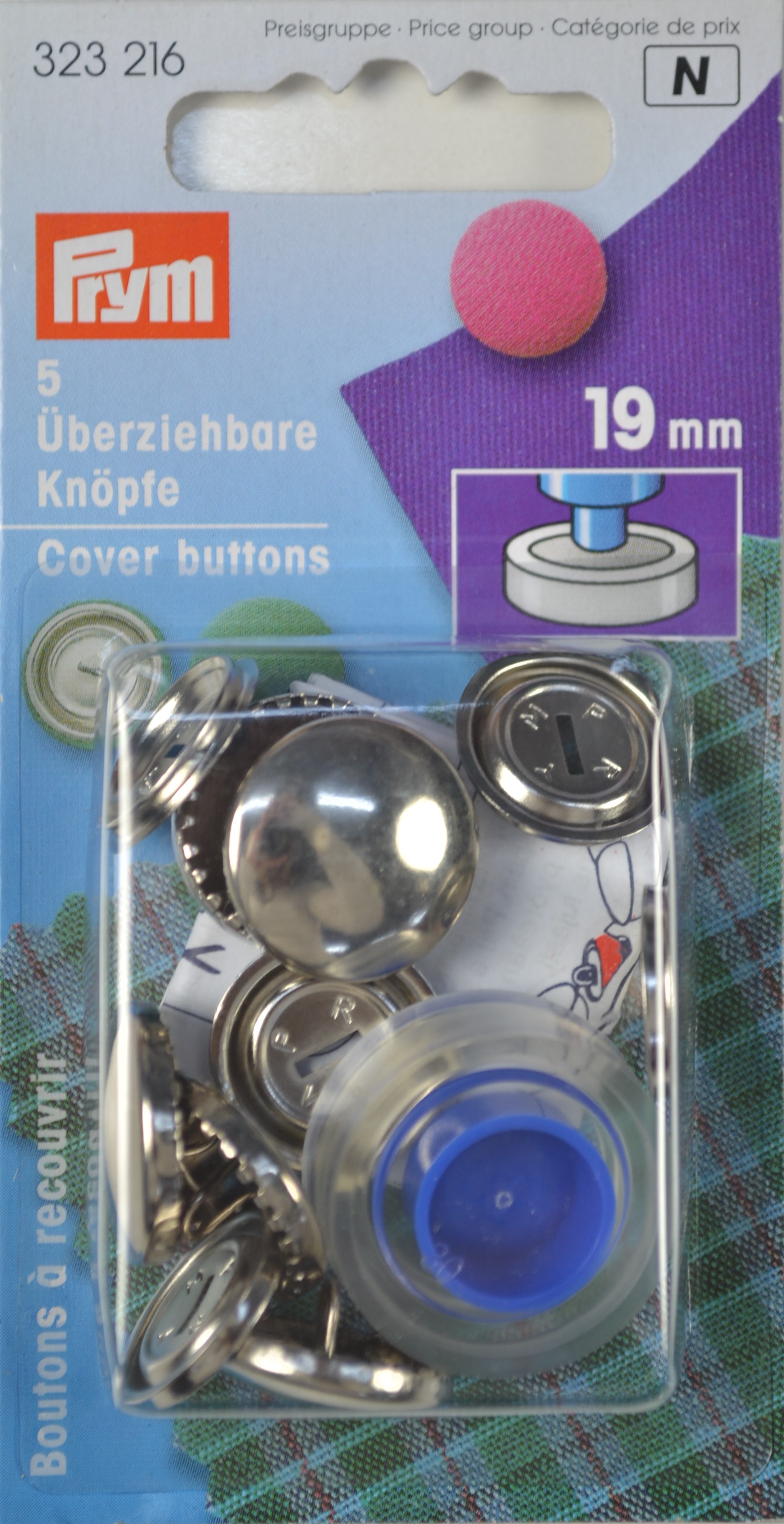 Prym Überziehbare Knöpfe mit Werkzeug