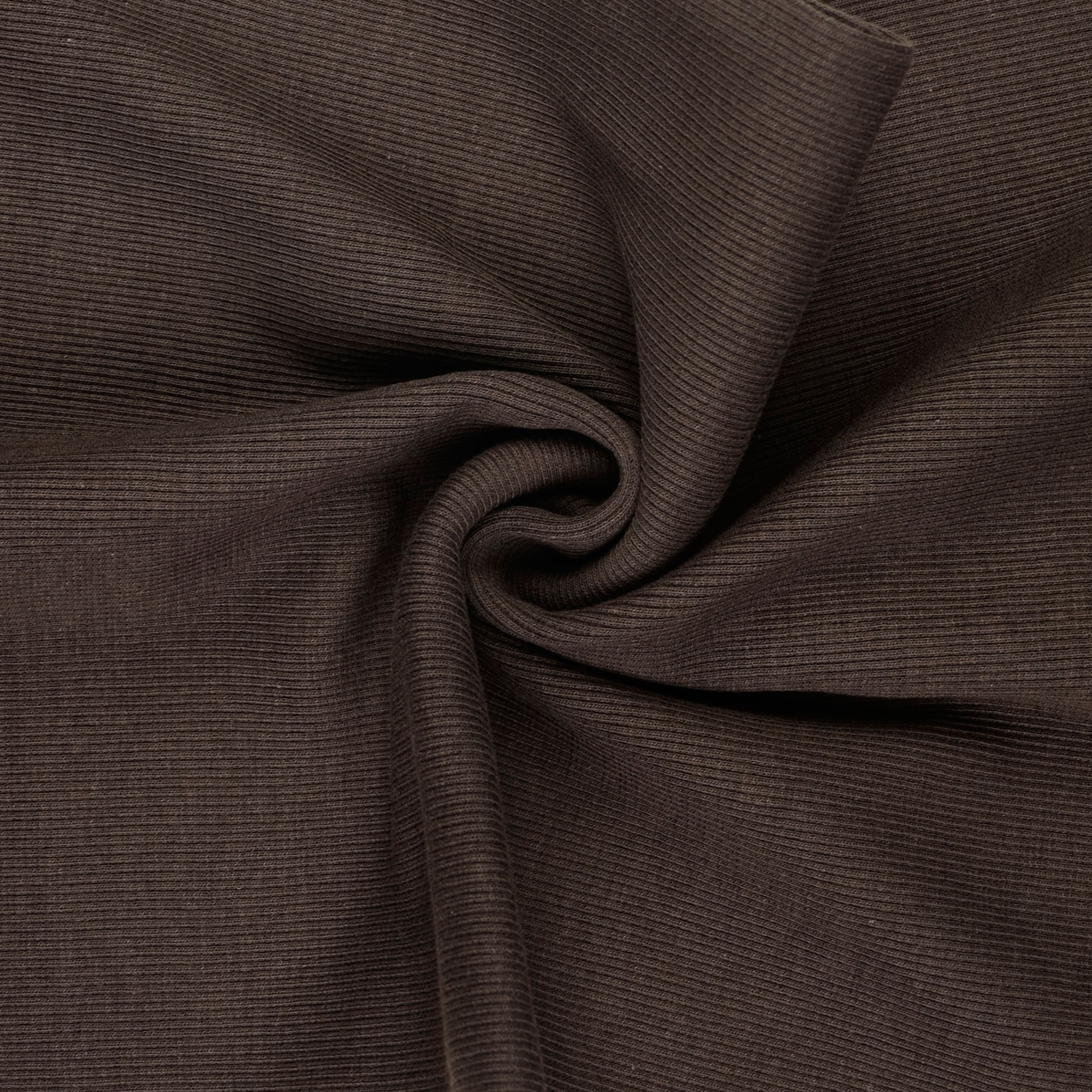 Bündchenstoff gerippt uni, dunkelbraun