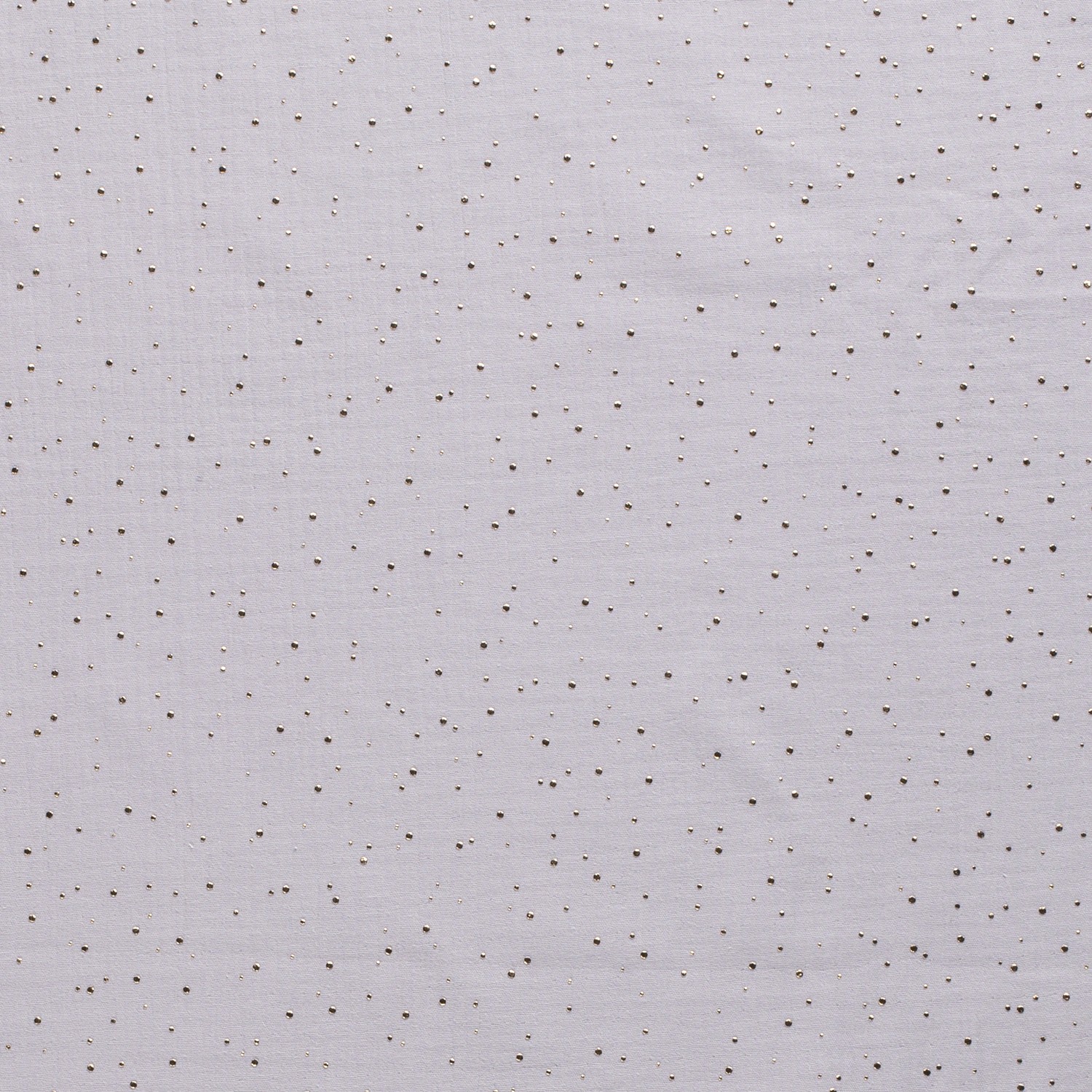 Musselin Double Gauze foliendruck punkte hellgrau