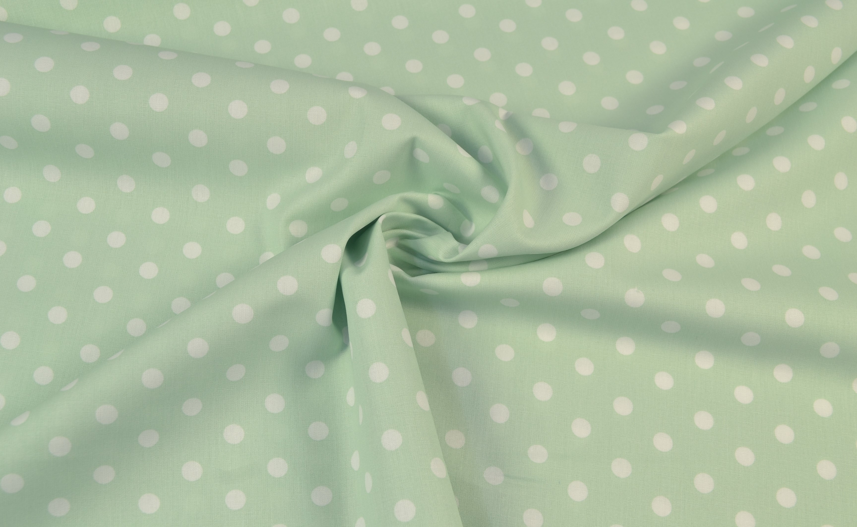 Baumwollstoff Popeline Tupfen, mintgrün