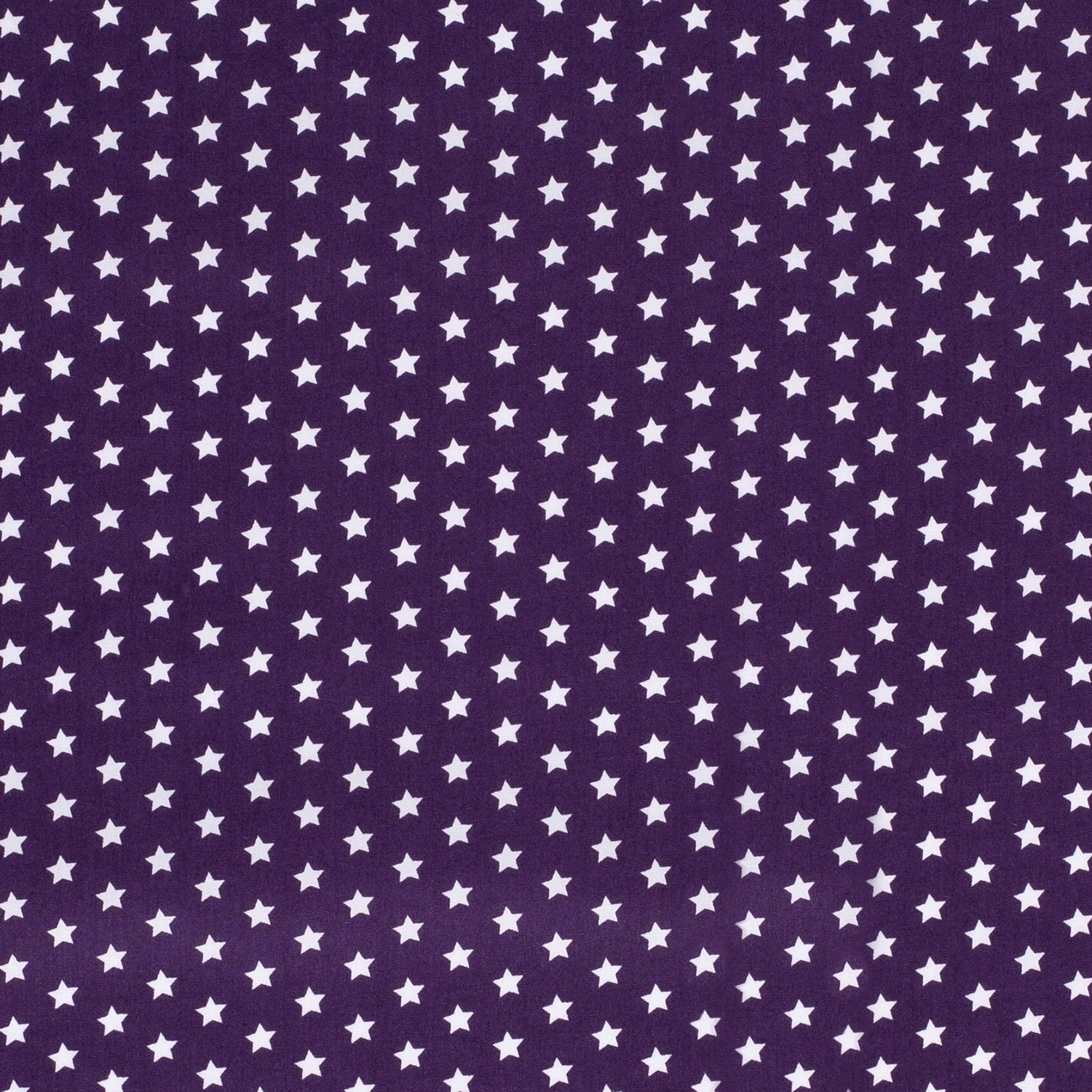 Baumwolle Popeline Stoff Bedruckt Sterne, aubergine