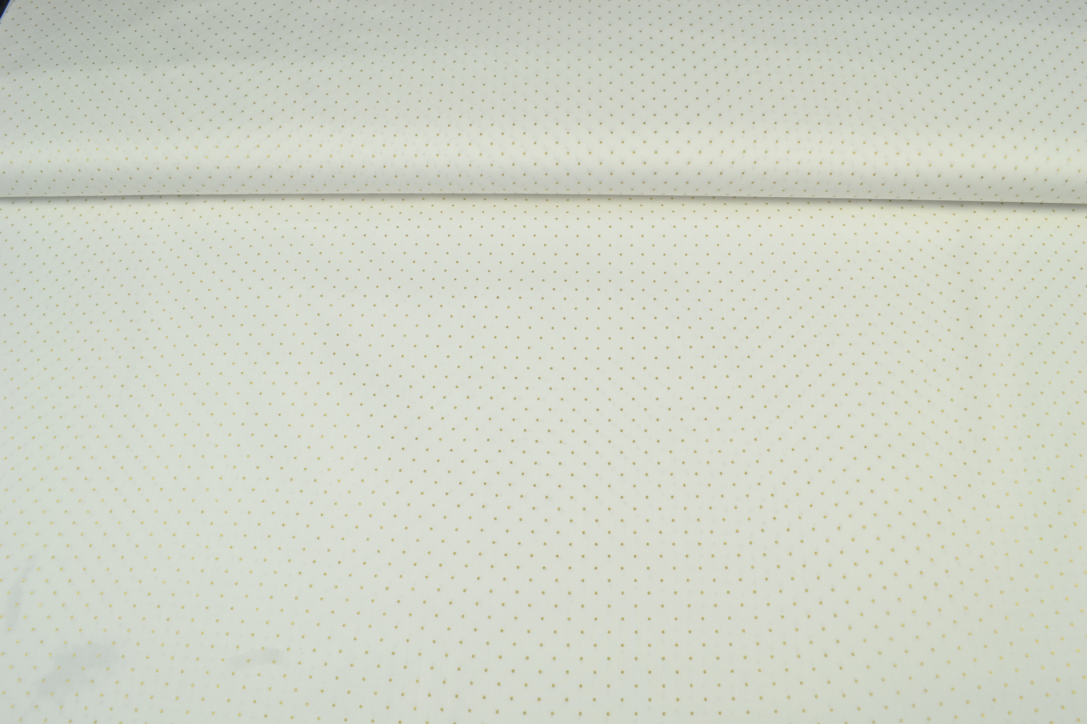 Baumwollstoff Weihnachten, kleine Tupfen weiß