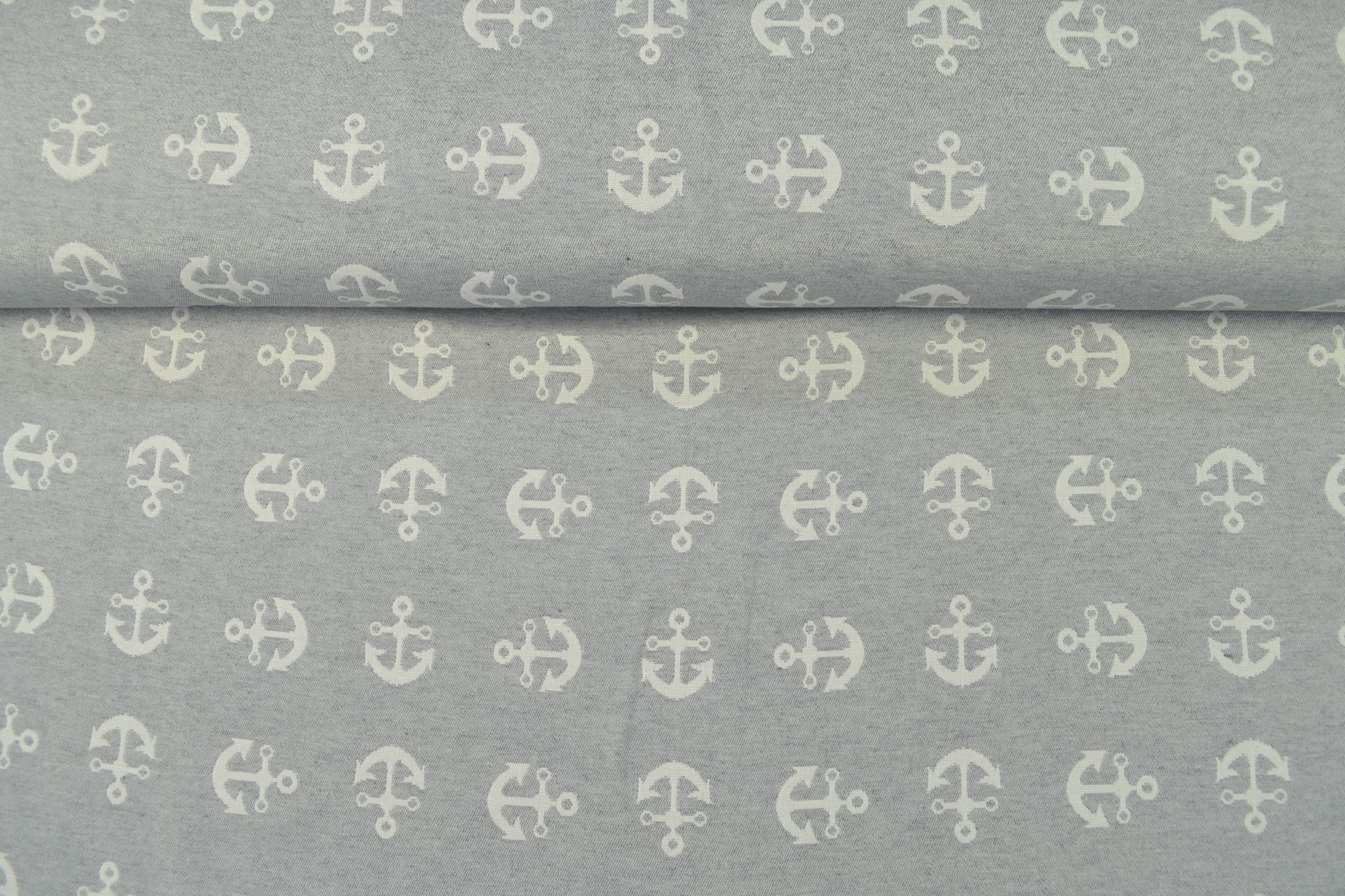 Gobelin Möbelstoff Anker, hellgrau