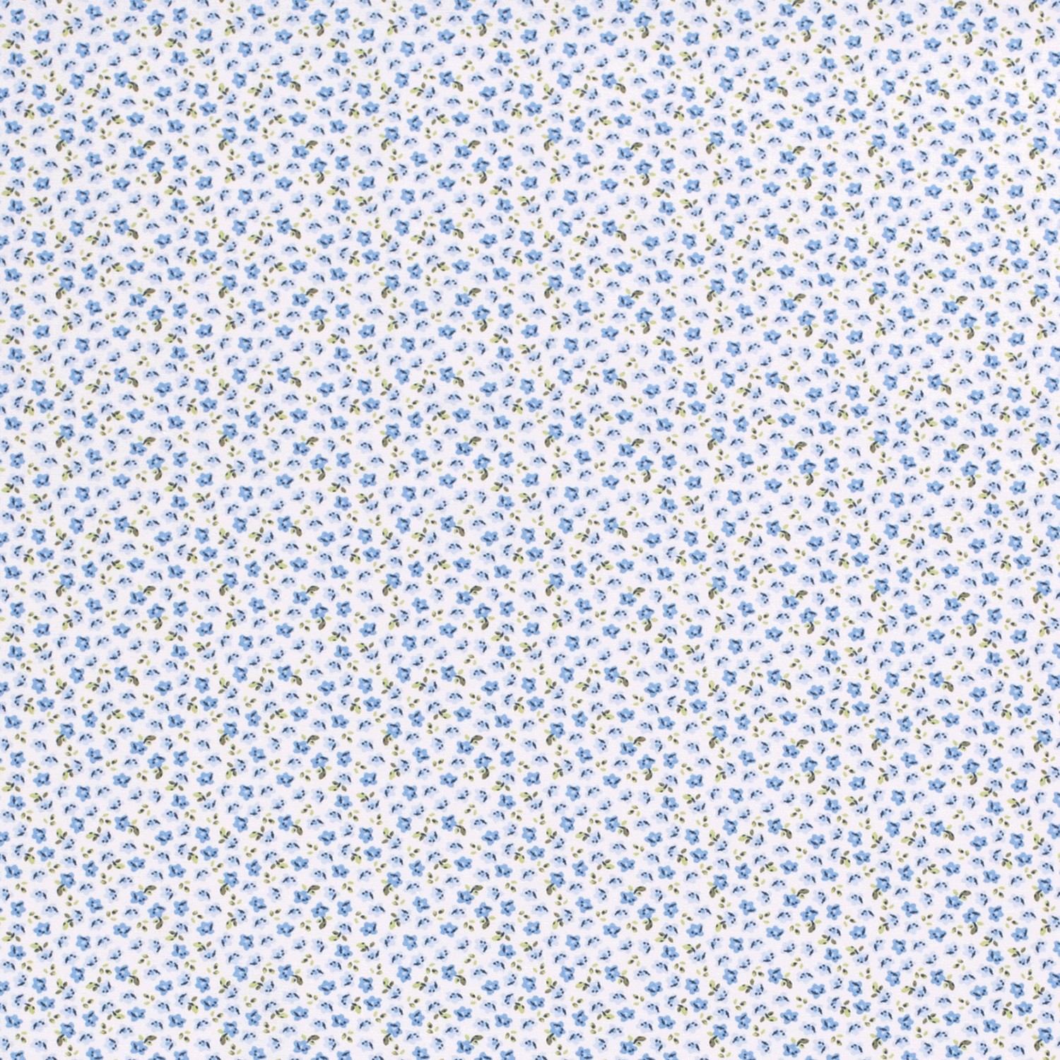 Baumwollstoff Popeline Blumen, aqua