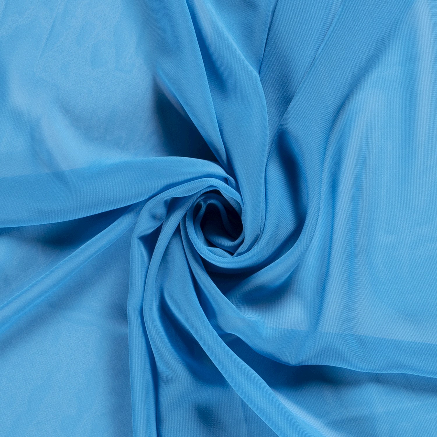 Chiffon uni aqua