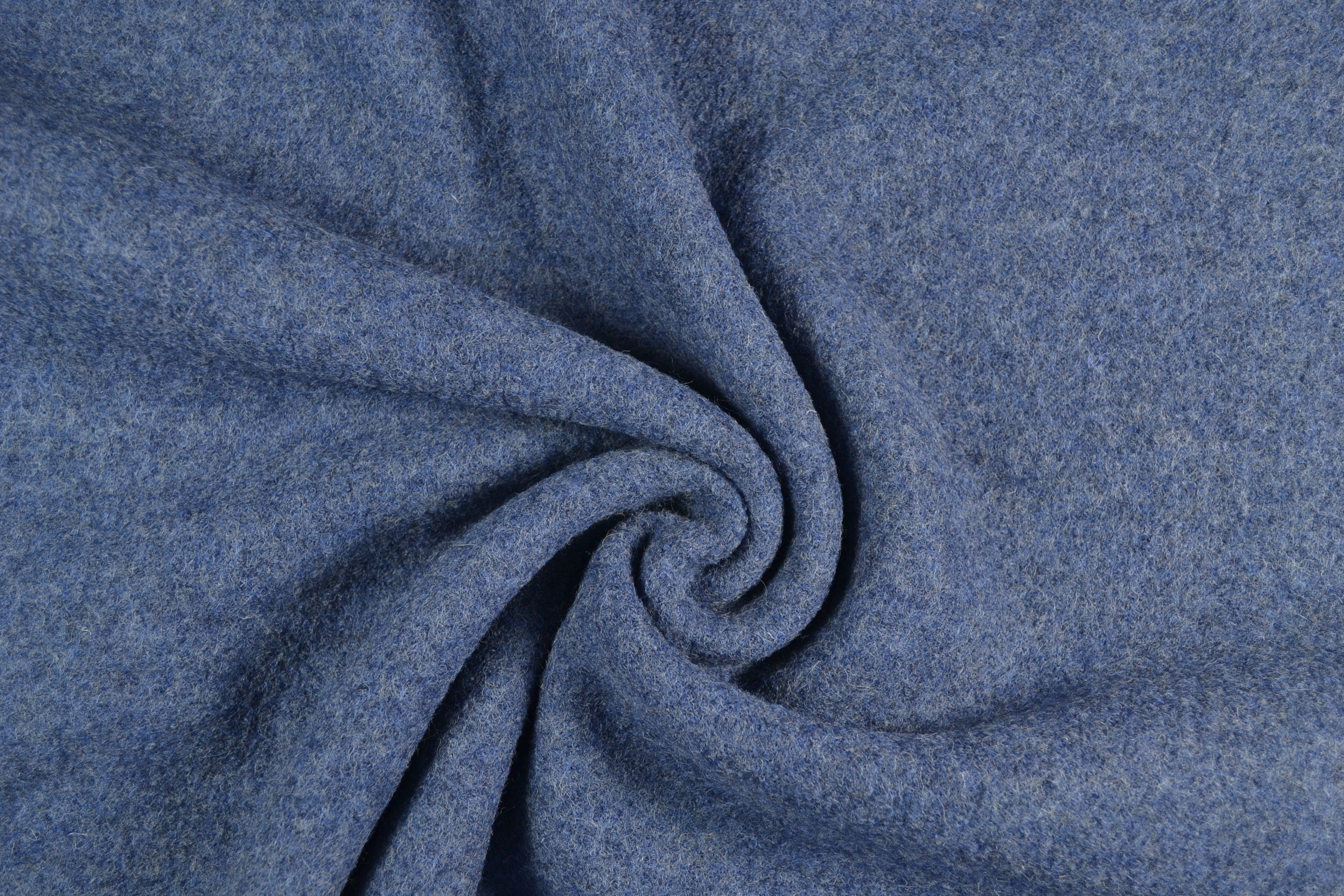 Walkloden melange, jeansblau