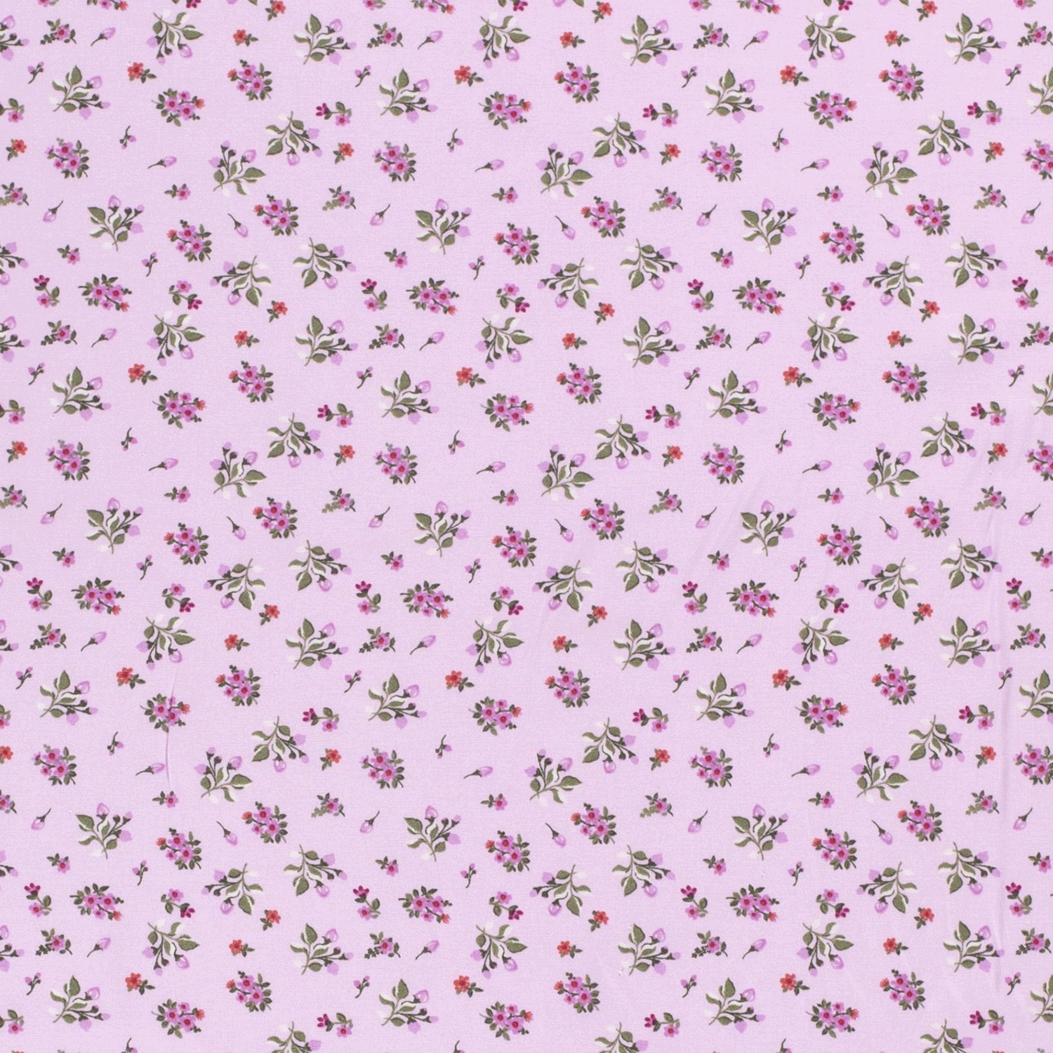 Baumwollstoff Popeline Blumen, rosa