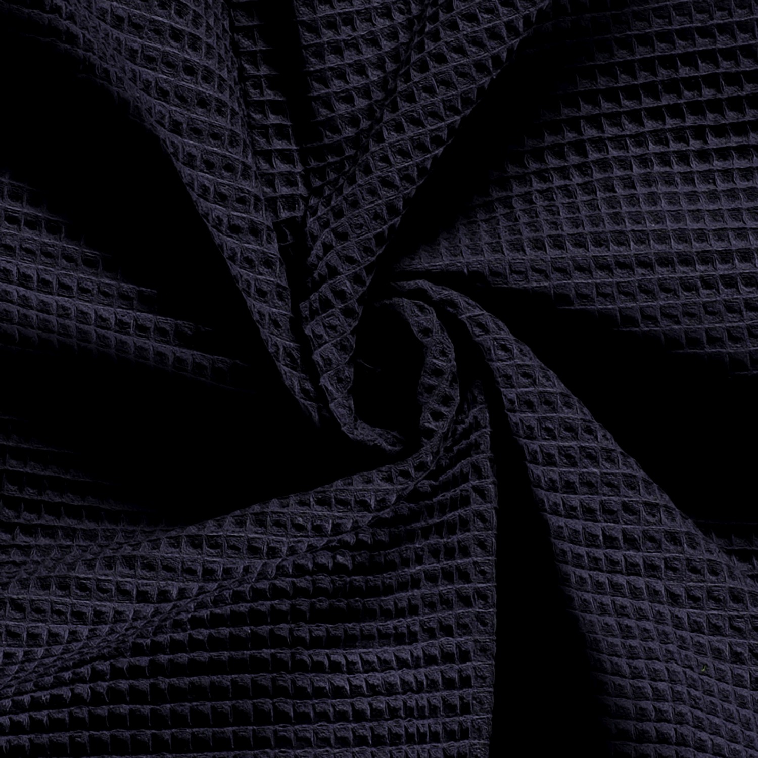 Waffelpiqué uni dunkelblau/marine