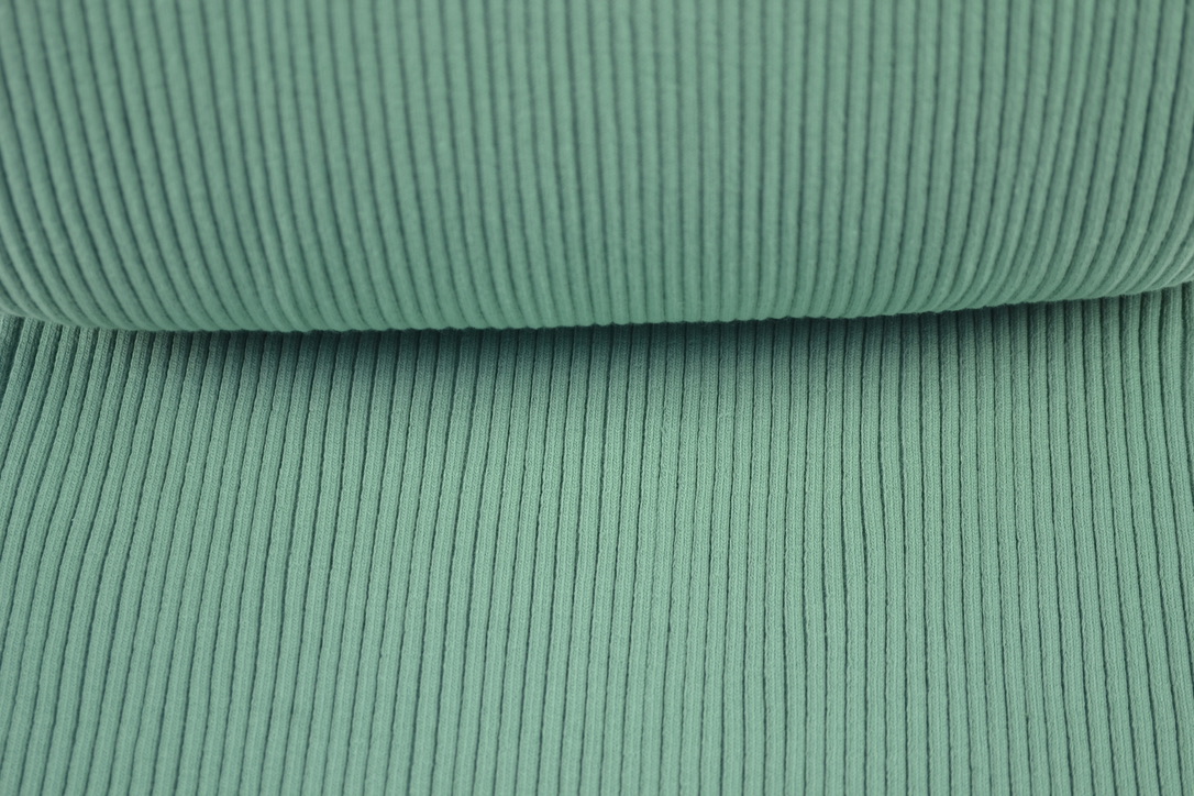 Bündchenstoff 3x3 uni dunkelminze