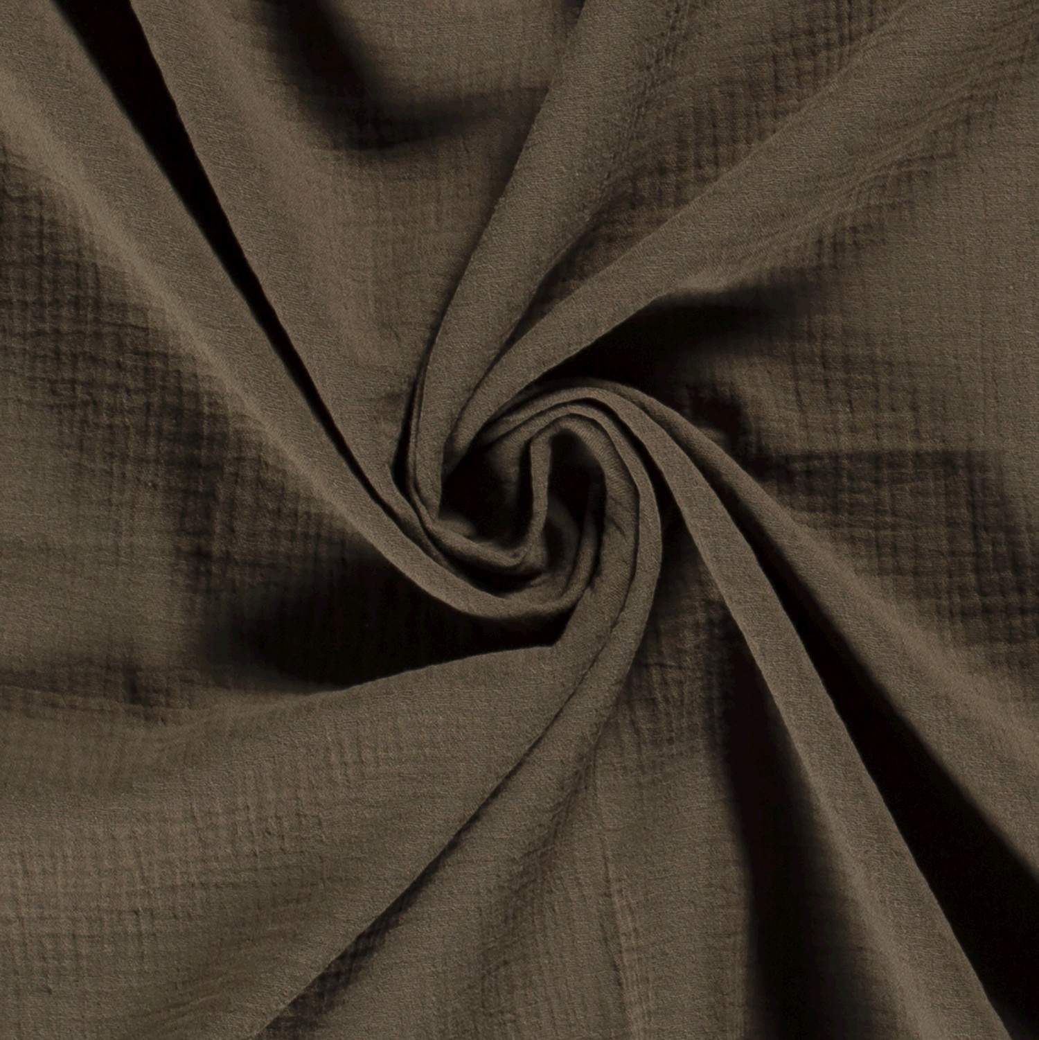 Musselin Double Gauze  uni khaki grün