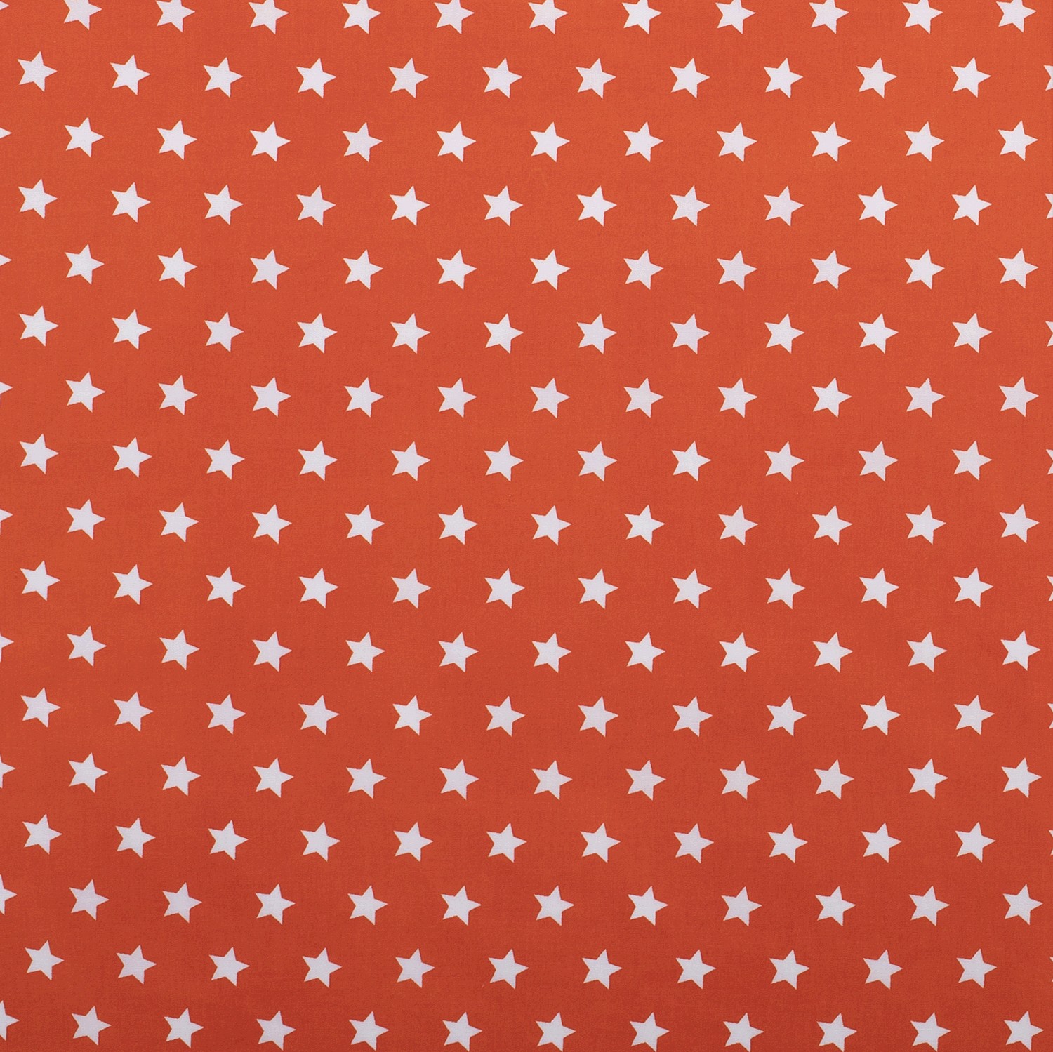 Baumwolle Popeline Stoff Bedruckt Sterne, orange