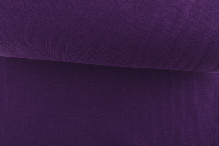 Bündchenstoff glatt, lila