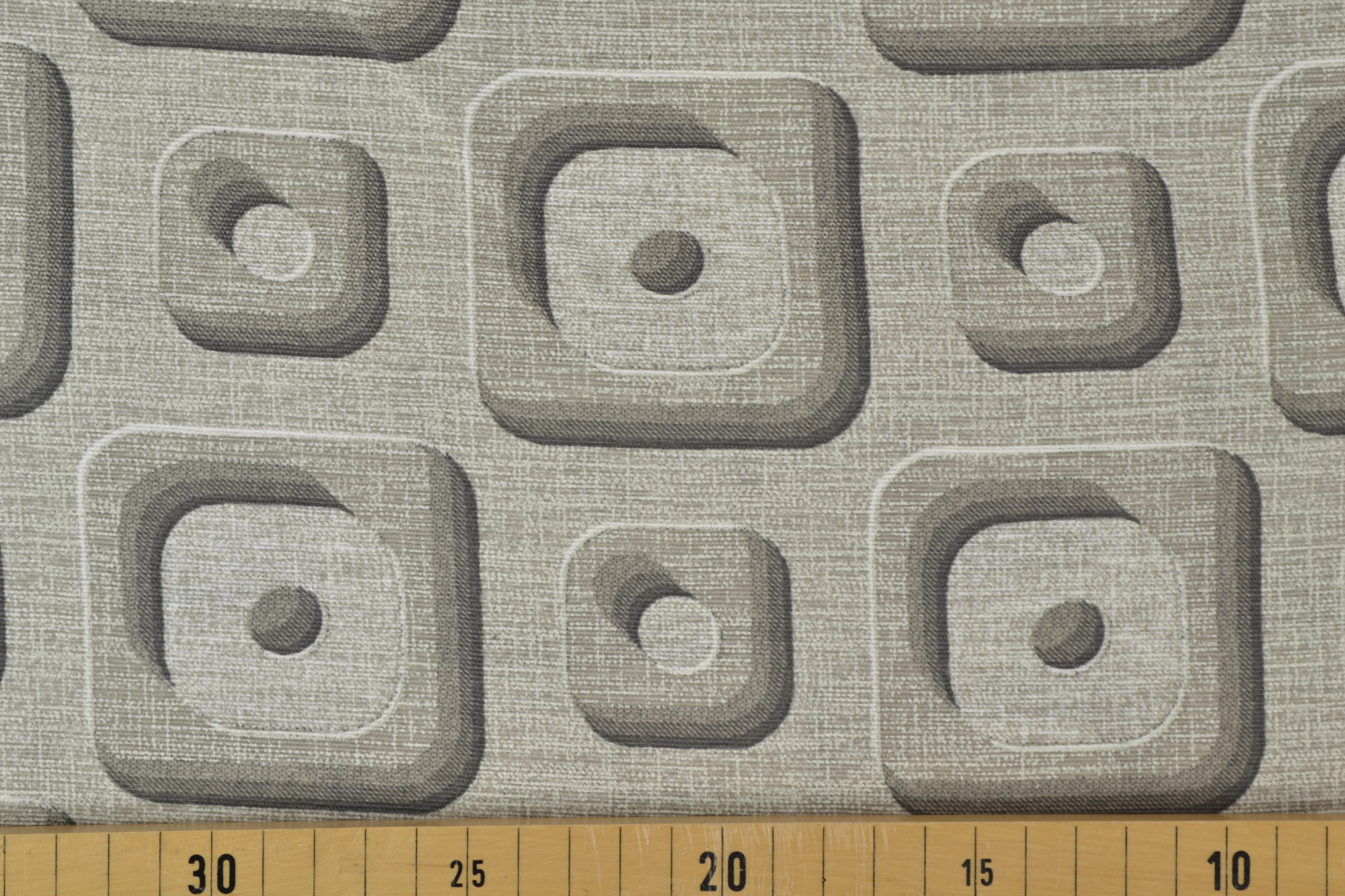 Canvas Deko Stoff geometrisches Muster, grau