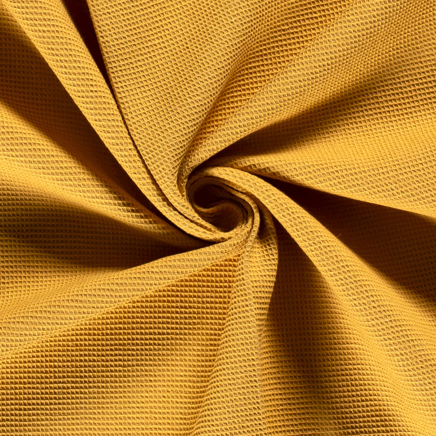 Waffelpiqué uni ocker