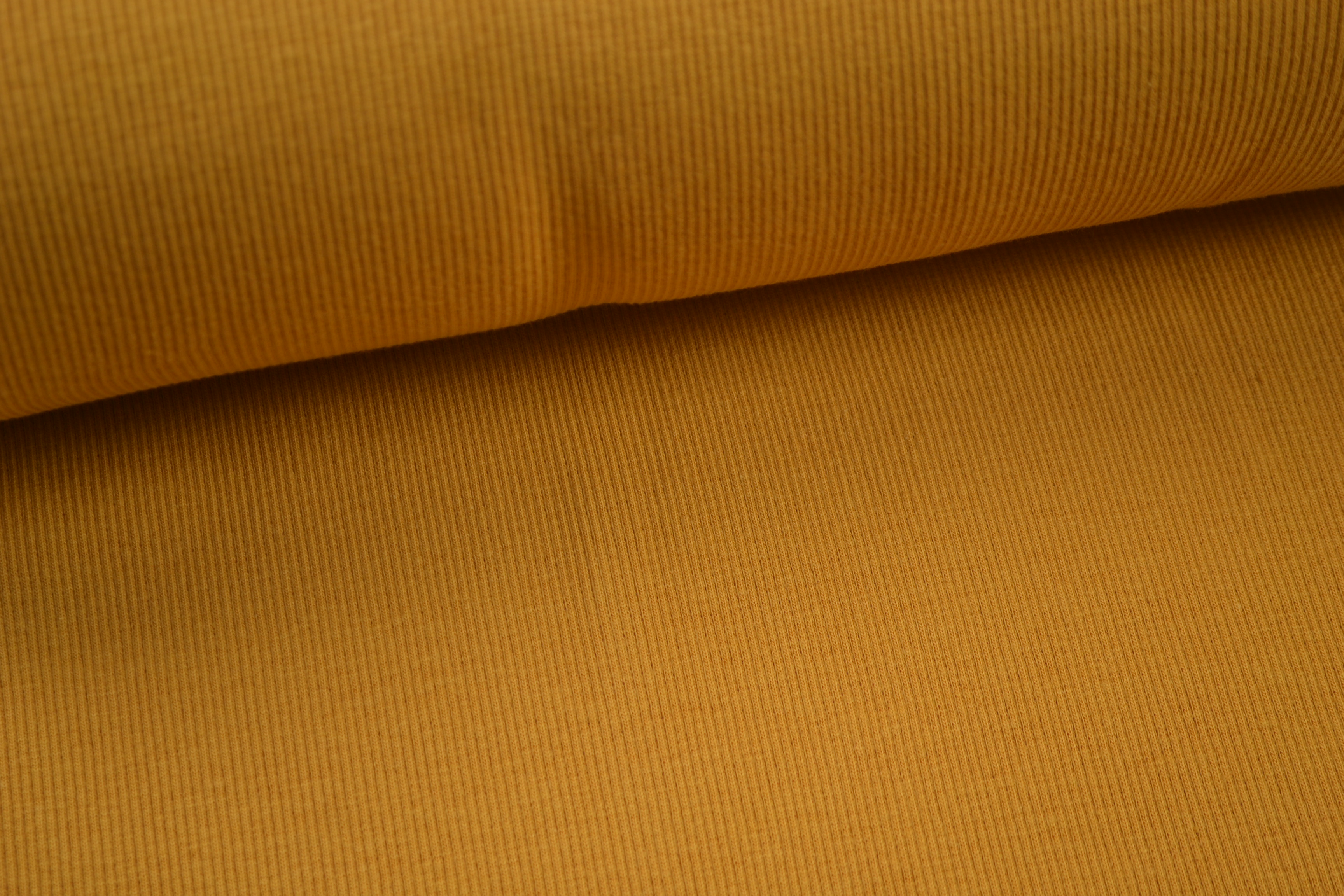 Bündchenstoff gerippt uni, gelb