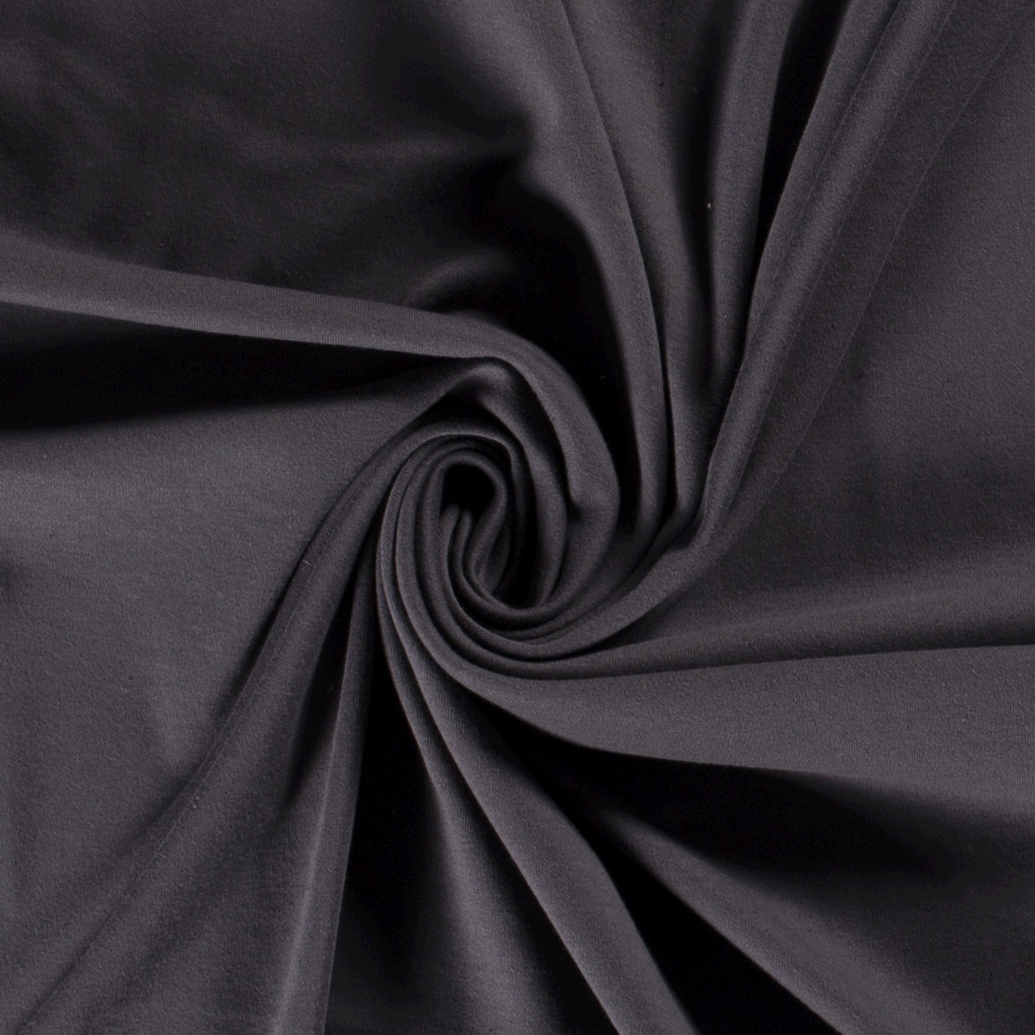 Interlock Baumwolljersey uni, dunkelgrau