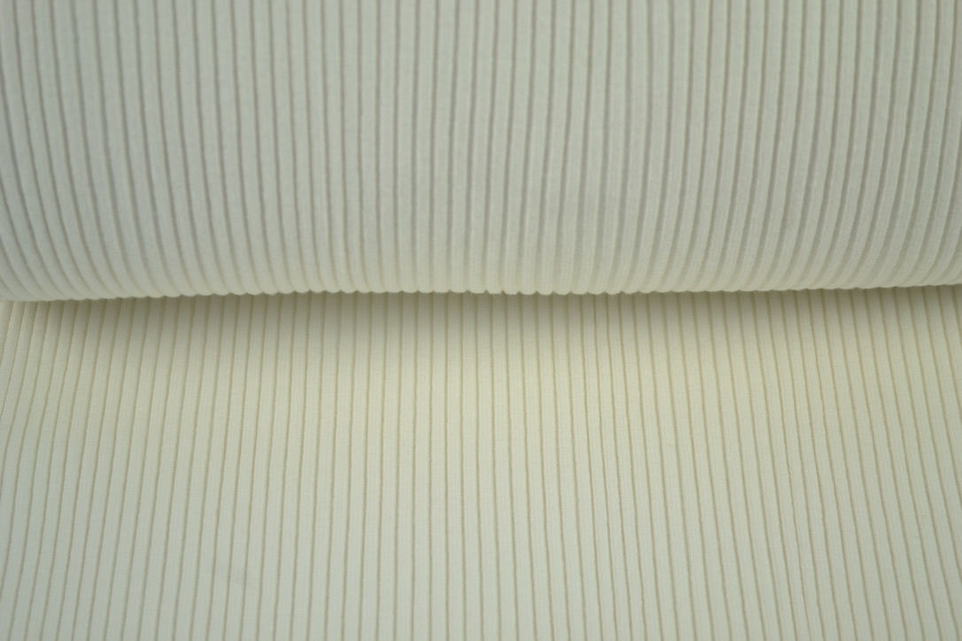 Bündchenstoff 3x3 uni wollweiß